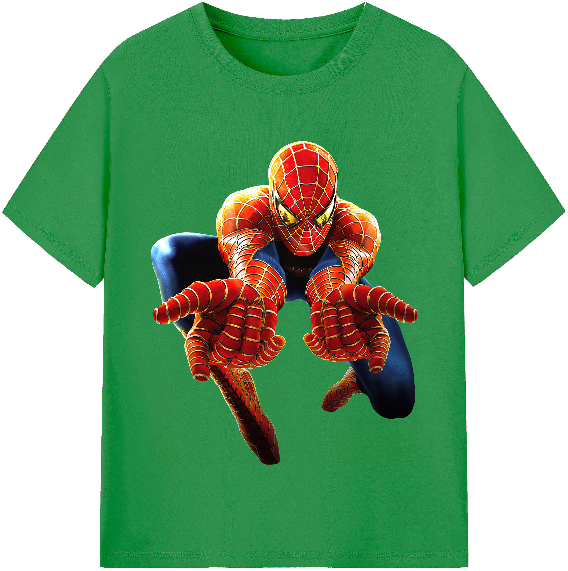 （画像用） Spider Man スパイダーマン レディースカジュアルプリントTシャツ（綿100％）