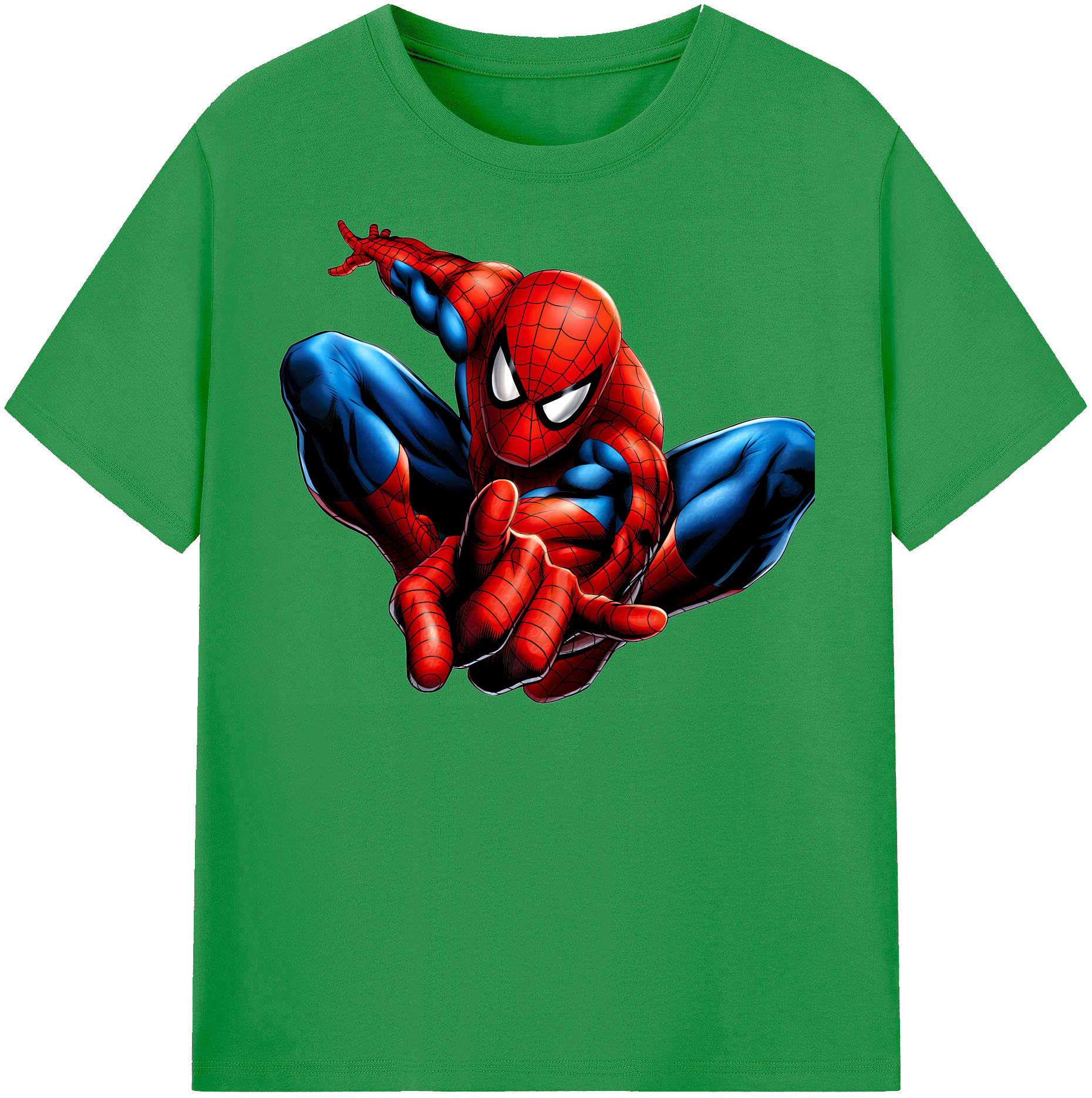 （画像用） Spider Man スパイダーマン レディースカジュアルプリントTシャツ（綿100％）