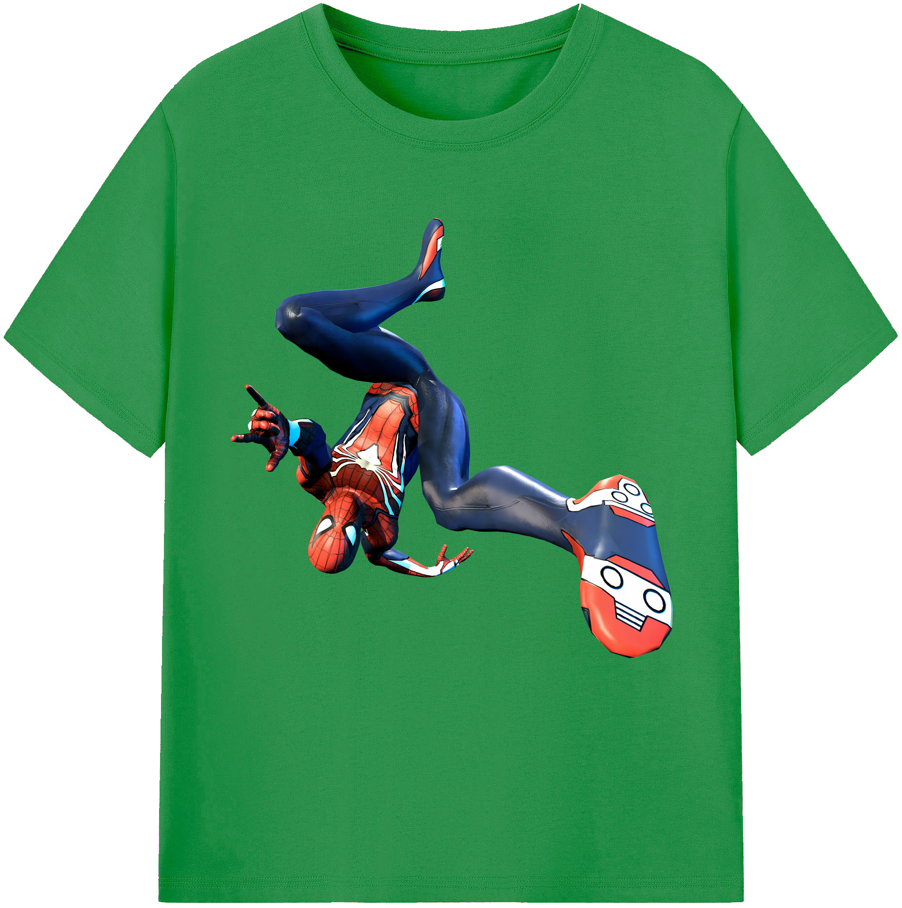 （画像用） Spider Man スパイダーマン レディースカジュアルプリントTシャツ（綿100％）