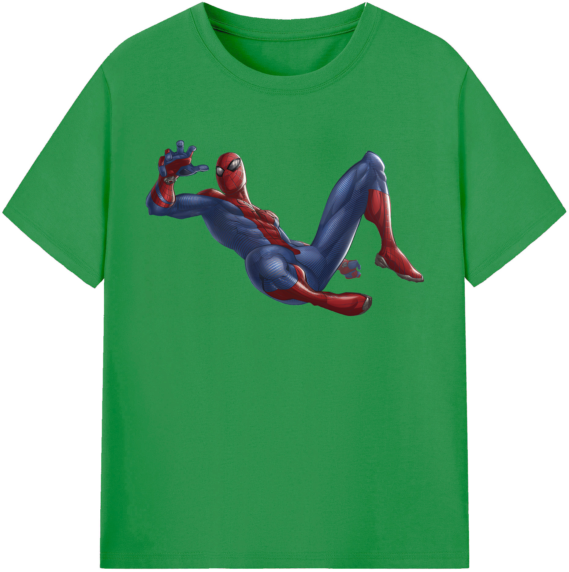 （画像用） Spider Man スパイダーマン レディースカジュアルプリントTシャツ（綿100％）