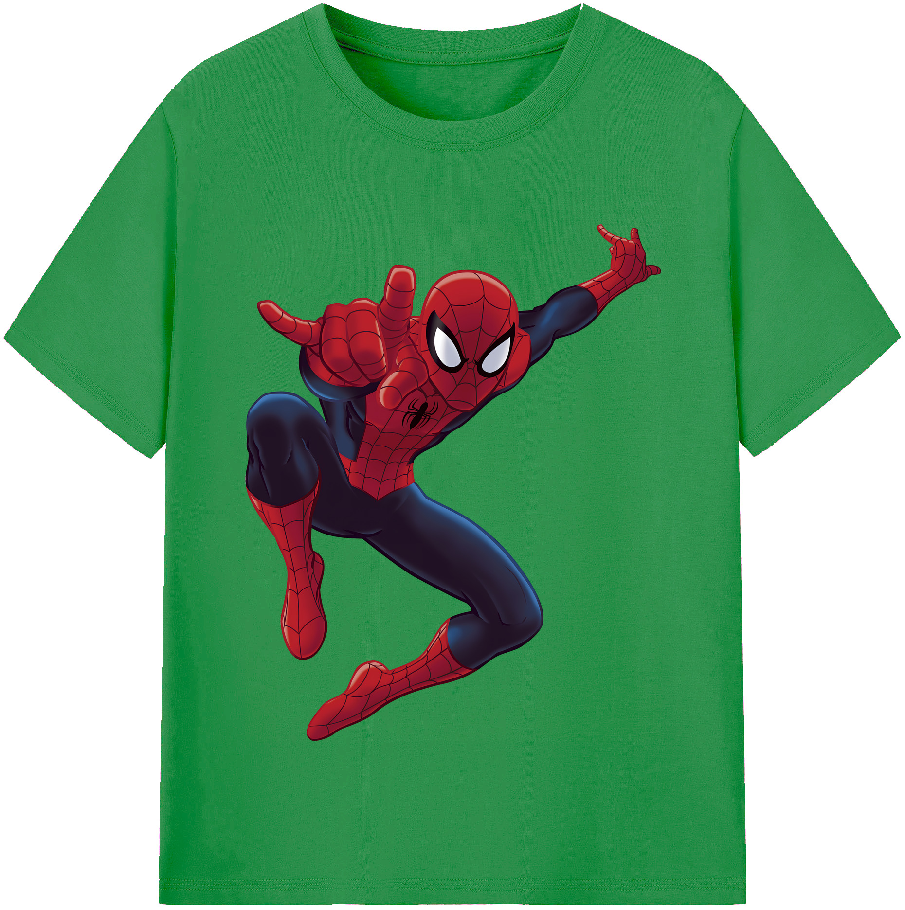 （画像用） Spider Man スパイダーマン レディースカジュアルプリントTシャツ（綿100％）