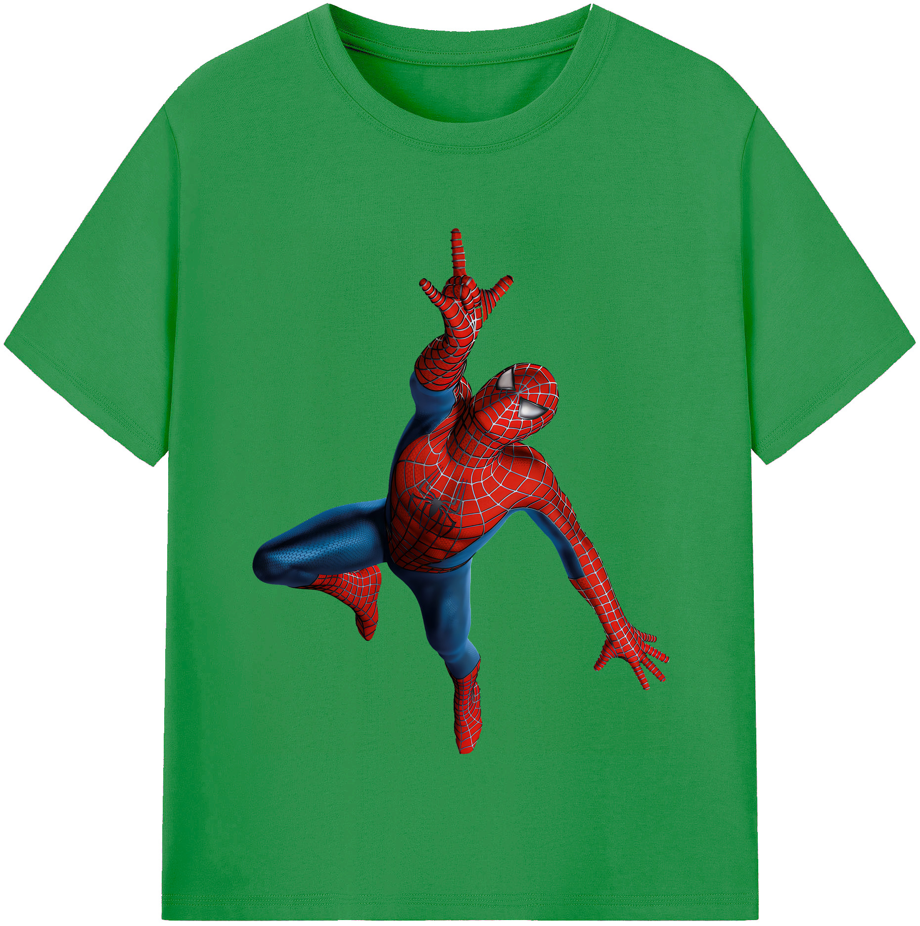 （画像用） Spider Man スパイダーマン レディースカジュアルプリントTシャツ（綿100％）