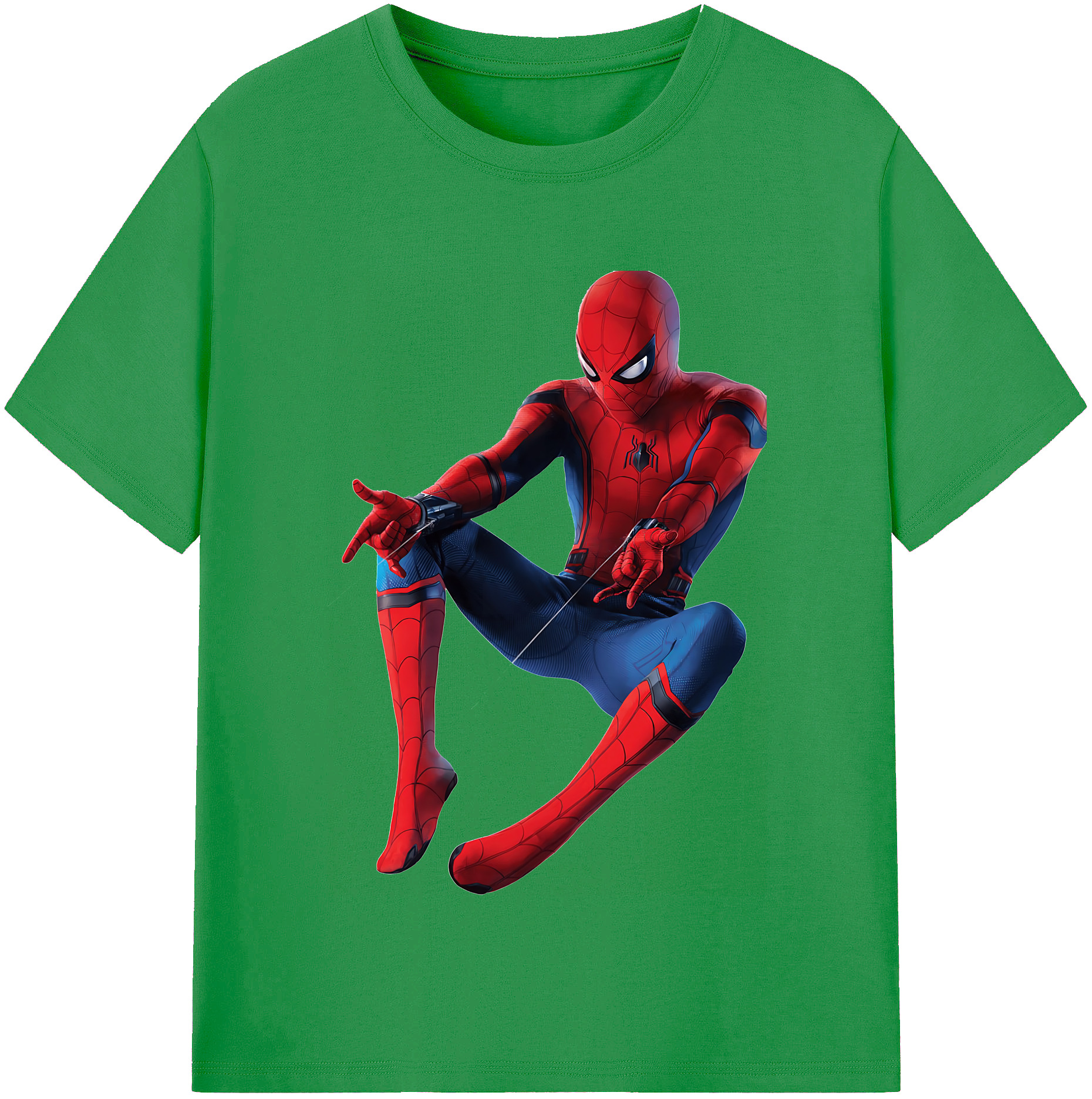 （画像用） Spider Man スパイダーマン レディースカジュアルプリントTシャツ（綿100％）