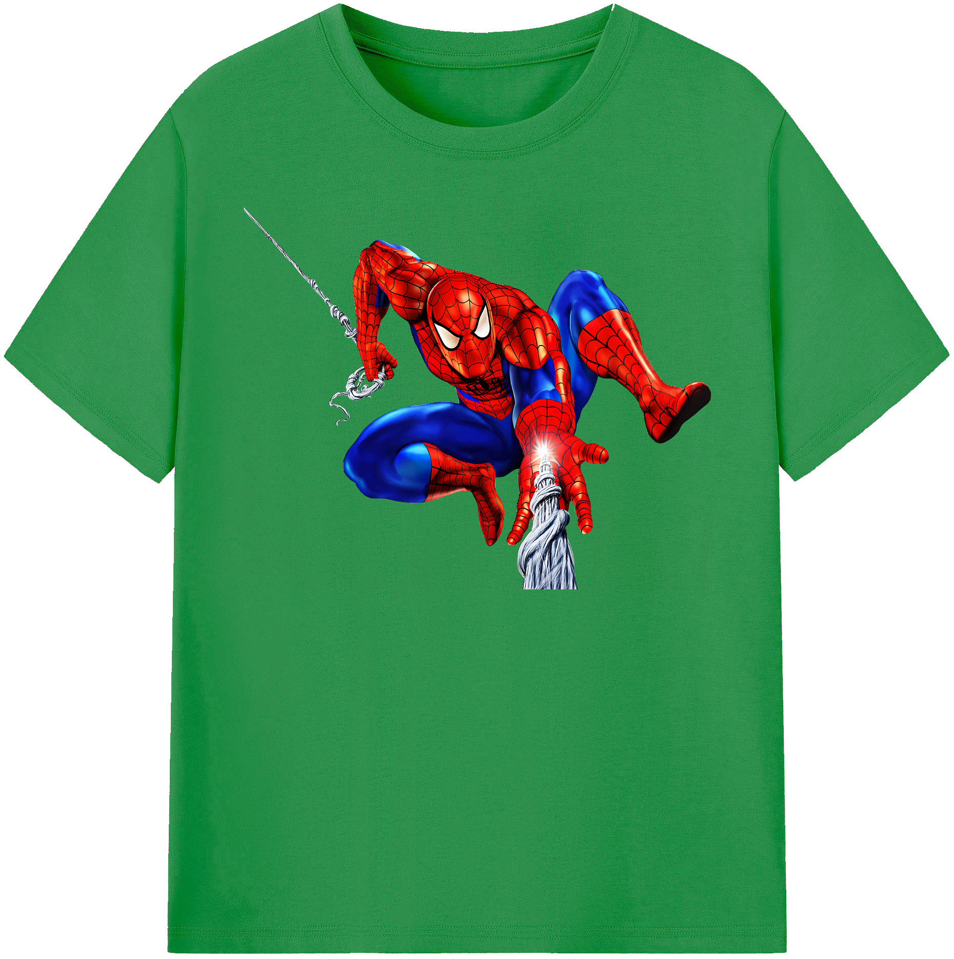 （画像用） Spider Man スパイダーマン レディースカジュアルプリントTシャツ（綿100％）