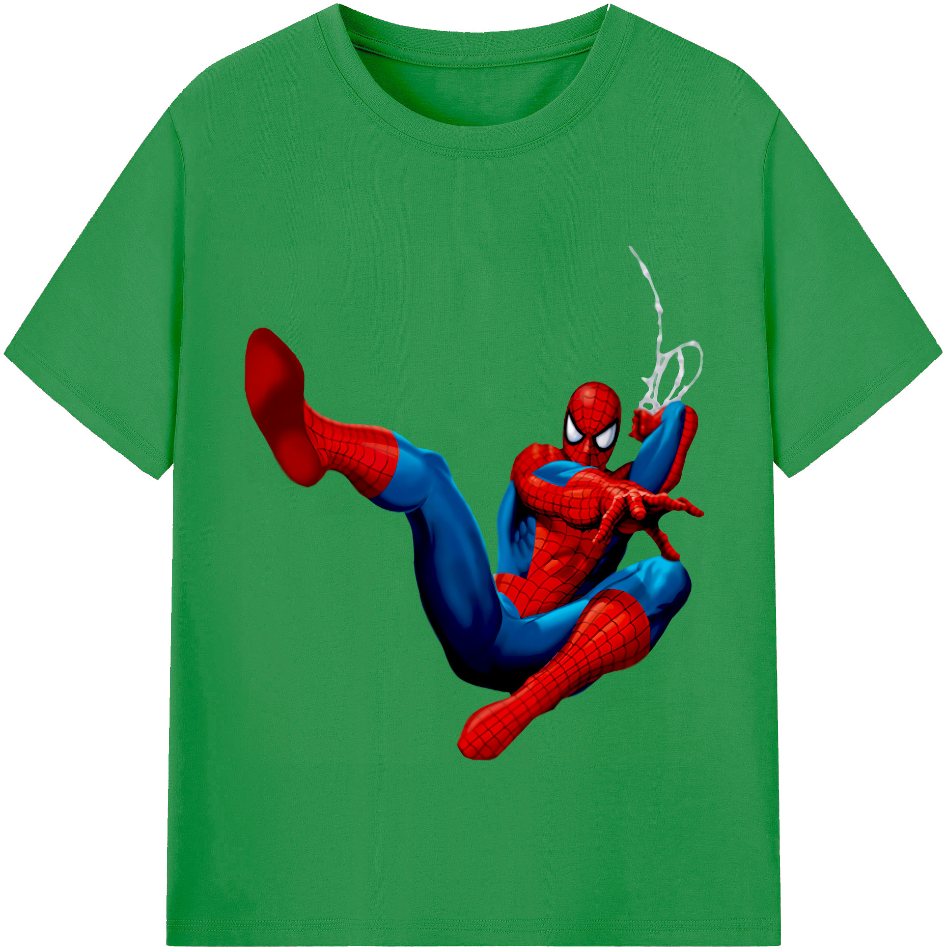 （画像用） Spider Man スパイダーマン レディースカジュアルプリントTシャツ（綿100％）