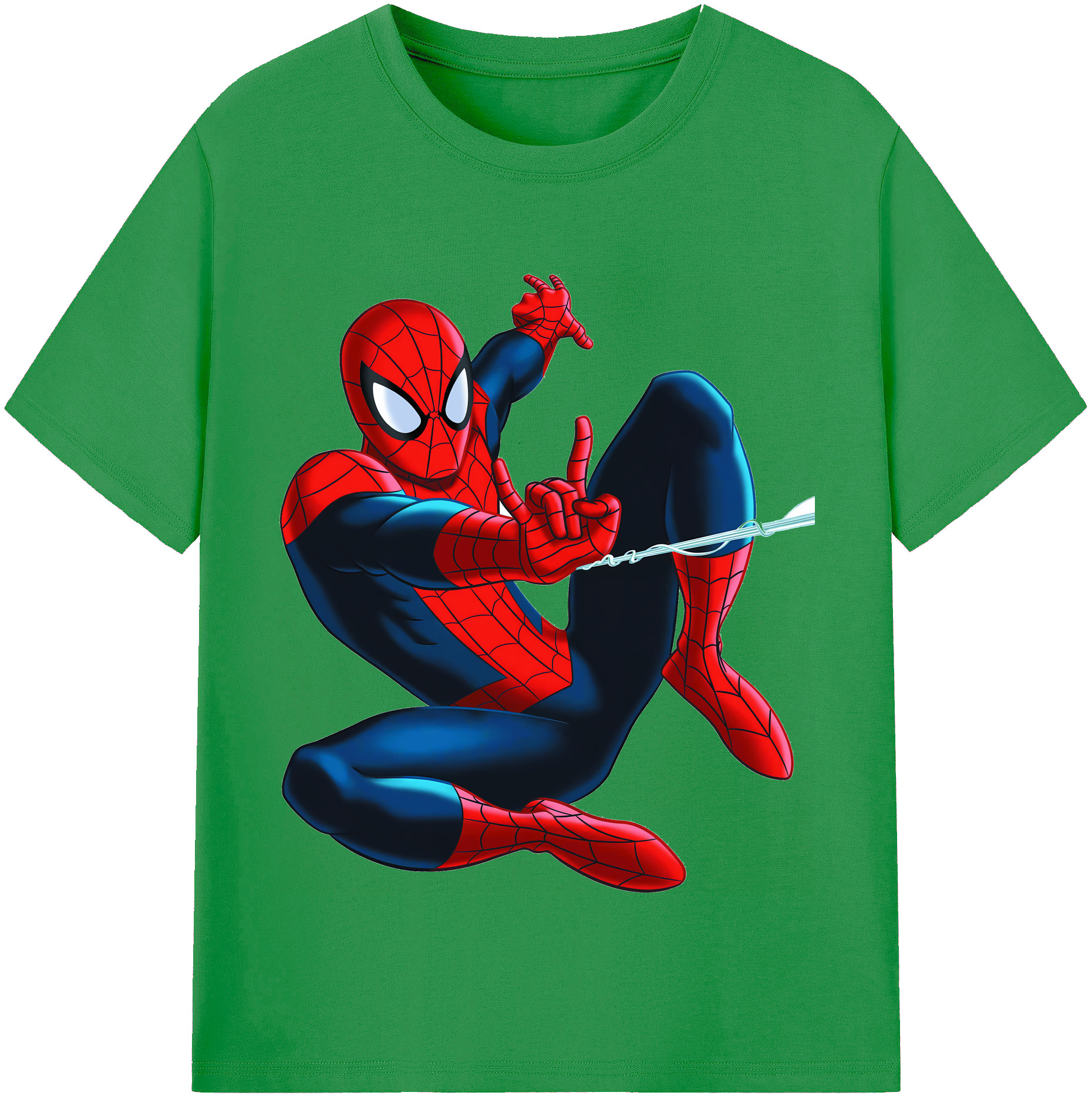 （画像用） Spider Man スパイダーマン レディースカジュアルプリントTシャツ（綿100％）