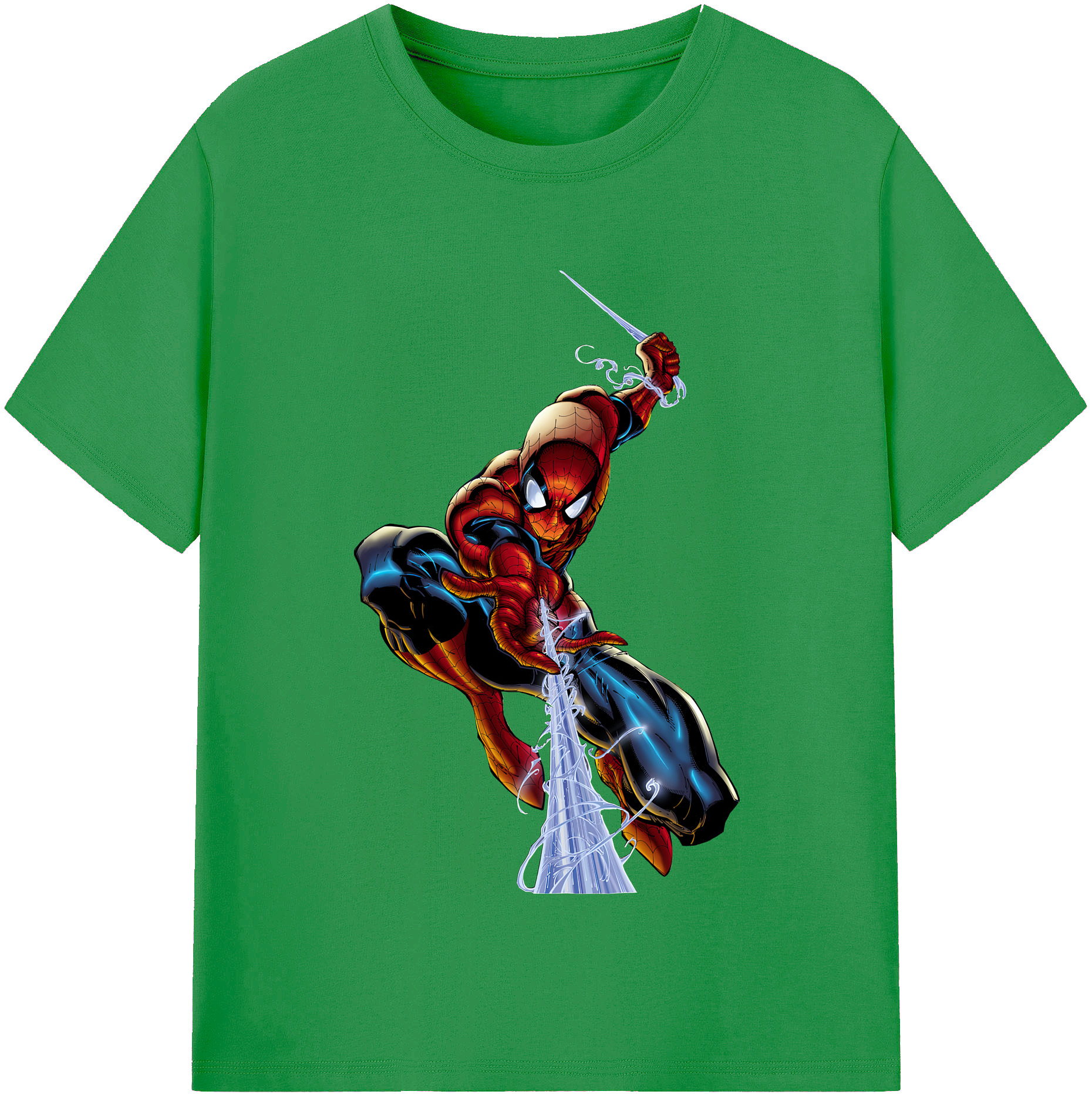 （画像用） Spider Man スパイダーマン レディースカジュアルプリントTシャツ（綿100％）