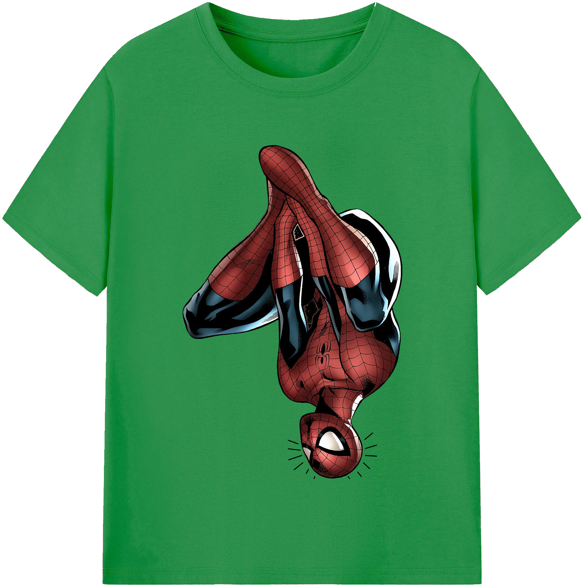 （画像用） Spider Man スパイダーマン レディースカジュアルプリントTシャツ（綿100％）
