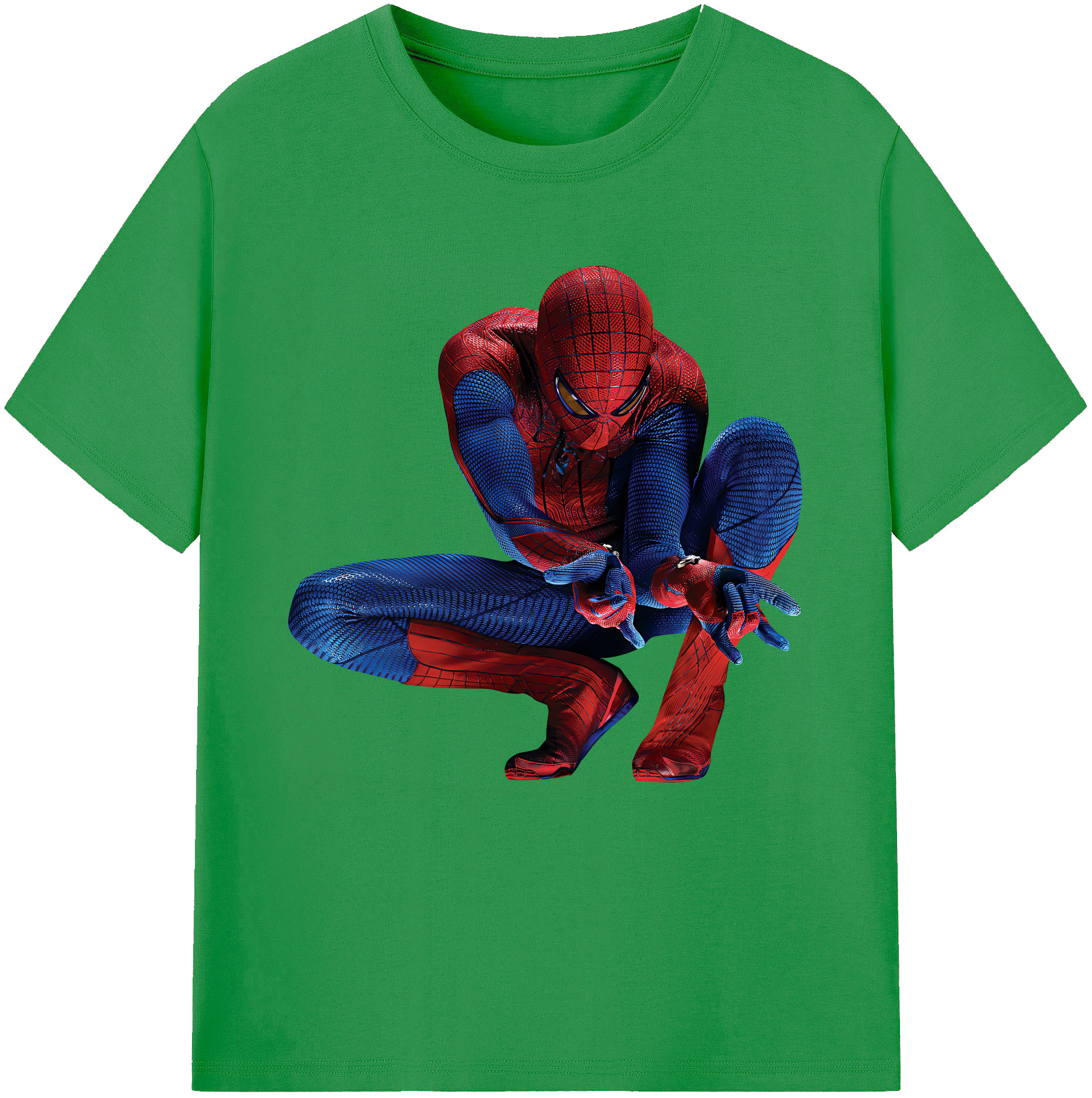 （画像用） Spider Man スパイダーマン レディースカジュアルプリントTシャツ（綿100％）
