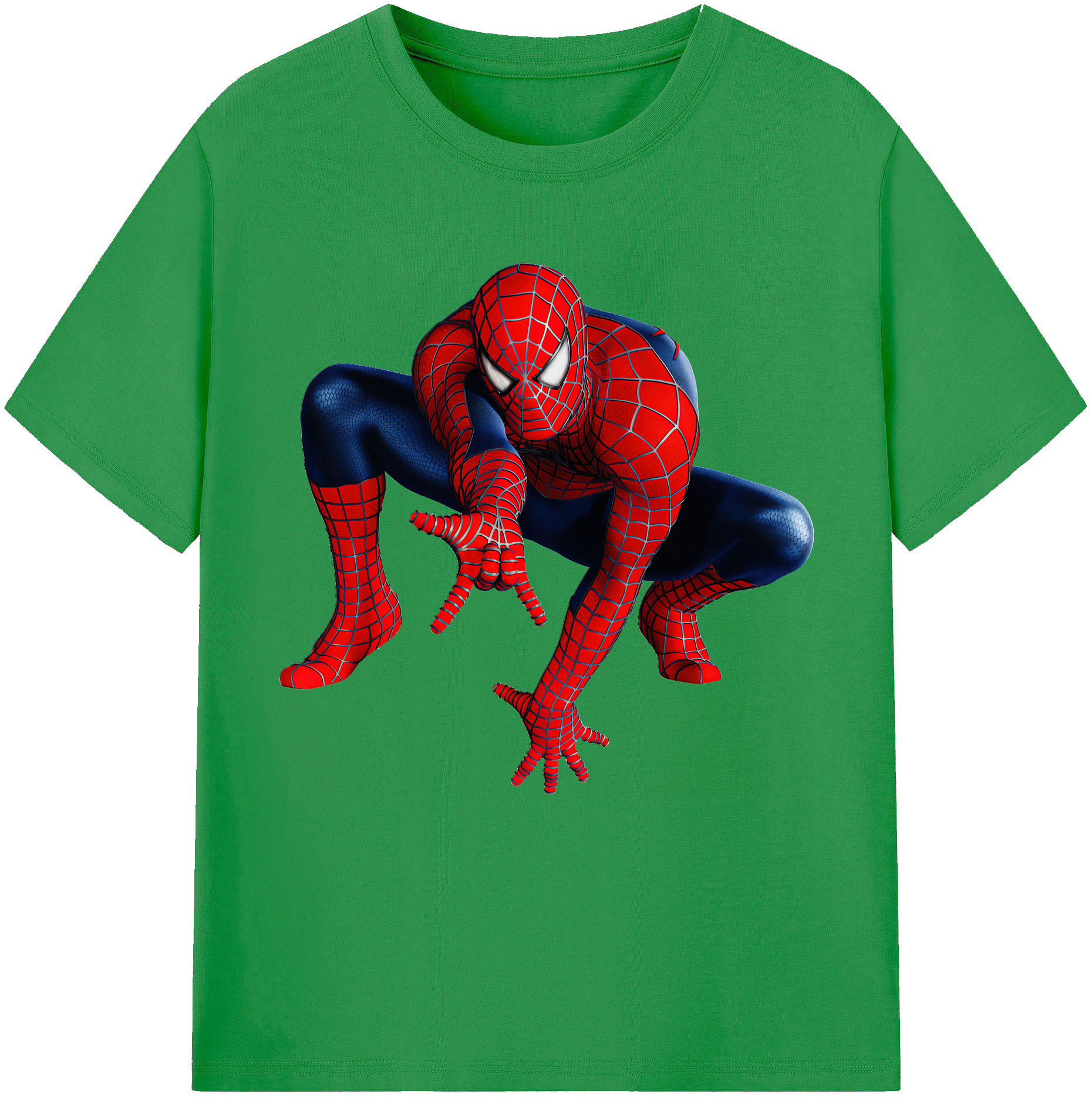 （画像用） Spider Man スパイダーマン レディースカジュアルプリントTシャツ（綿100％）