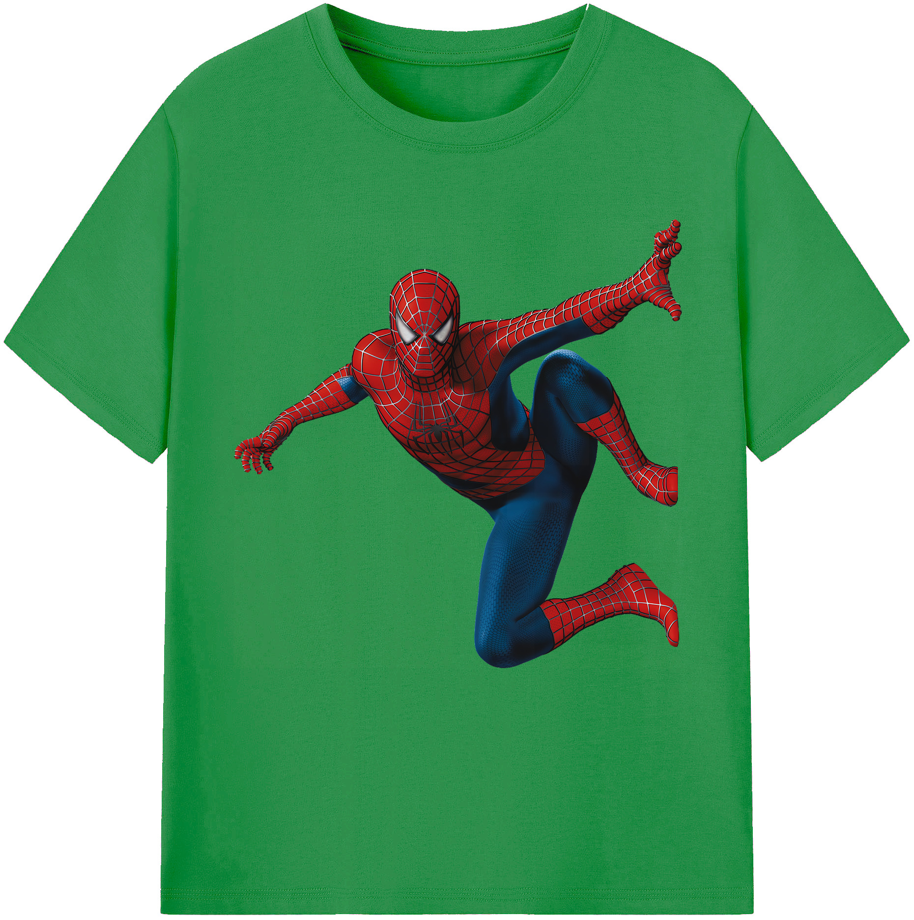 （画像用） Spider Man スパイダーマン レディースカジュアルプリントTシャツ（綿100％）