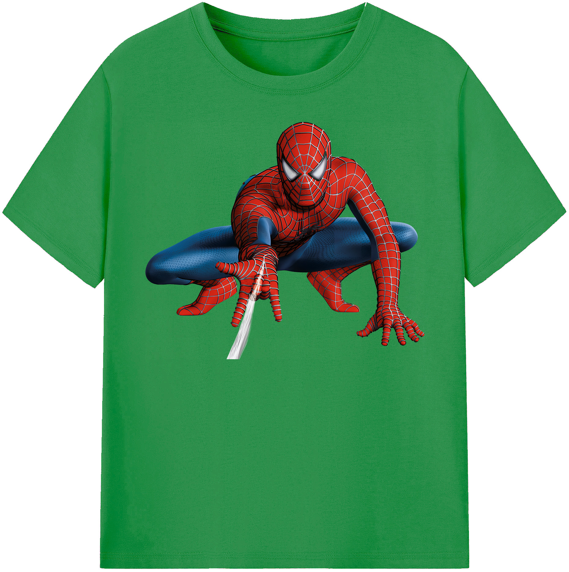 （画像用） Spider Man スパイダーマン レディースカジュアルプリントTシャツ（綿100％）