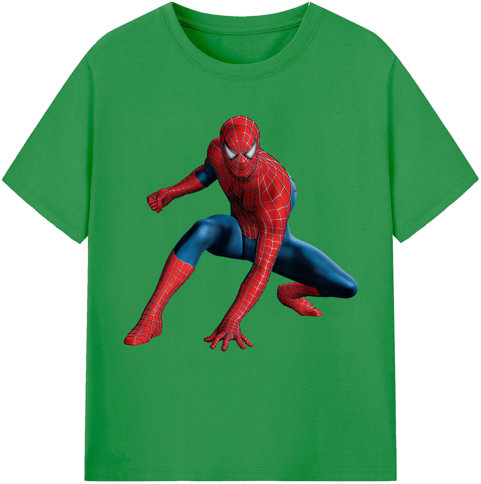 （画像用） Spider Man スパイダーマン レディースカジュアルプリントTシャツ（綿100％）