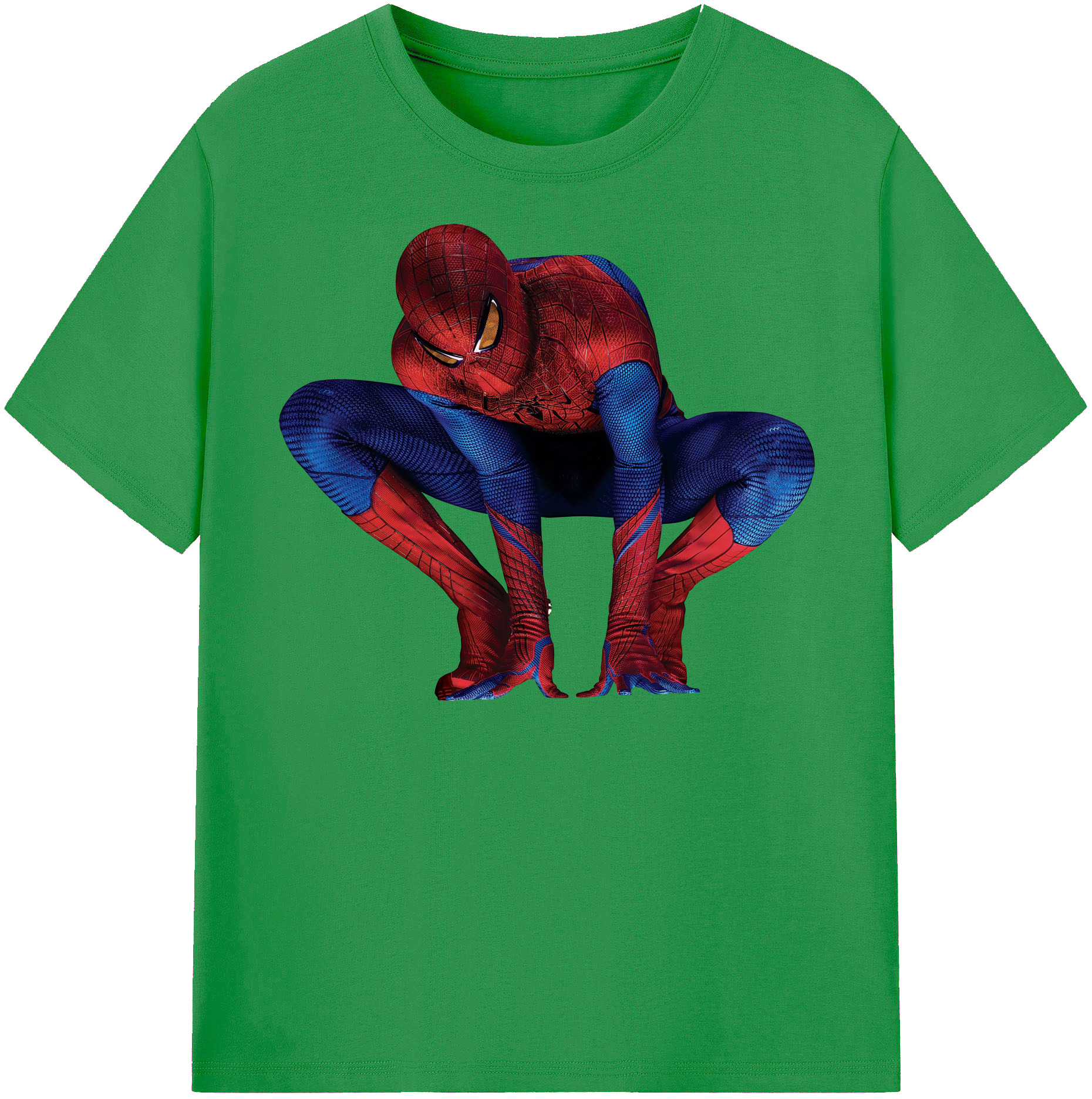 （画像用） Spider Man スパイダーマン レディースカジュアルプリントTシャツ（綿100％）