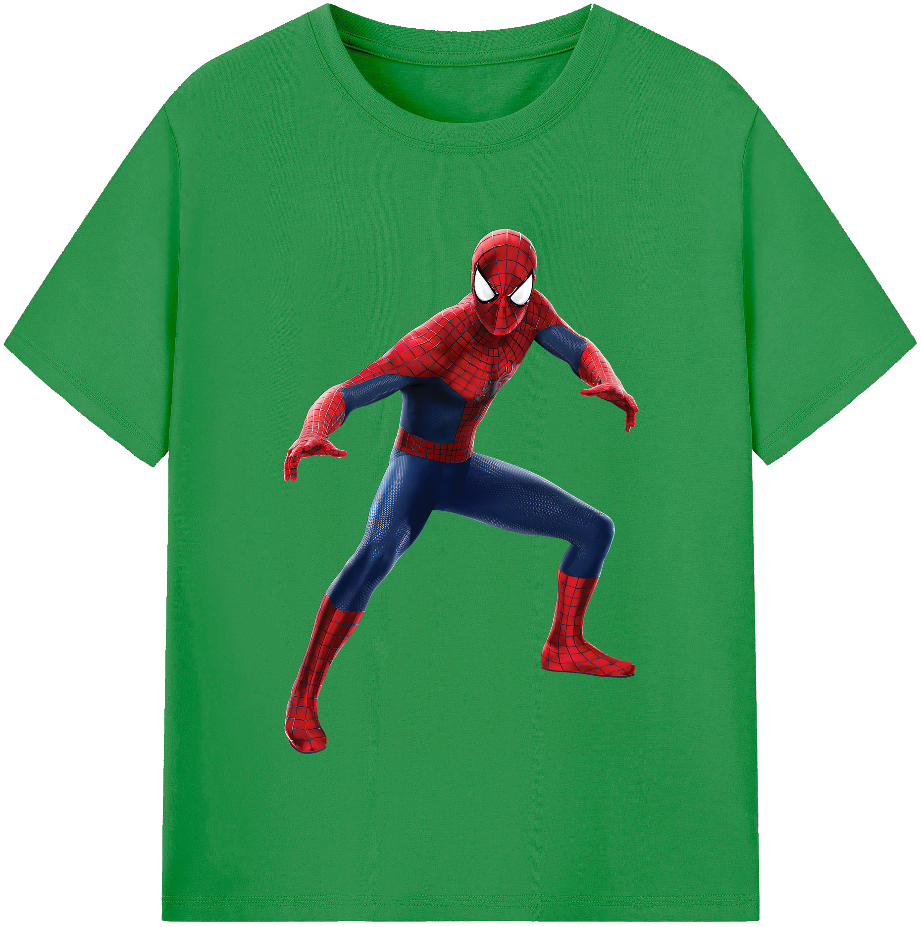 （画像用） Spider Man スパイダーマン レディースカジュアルプリントTシャツ（綿100％）