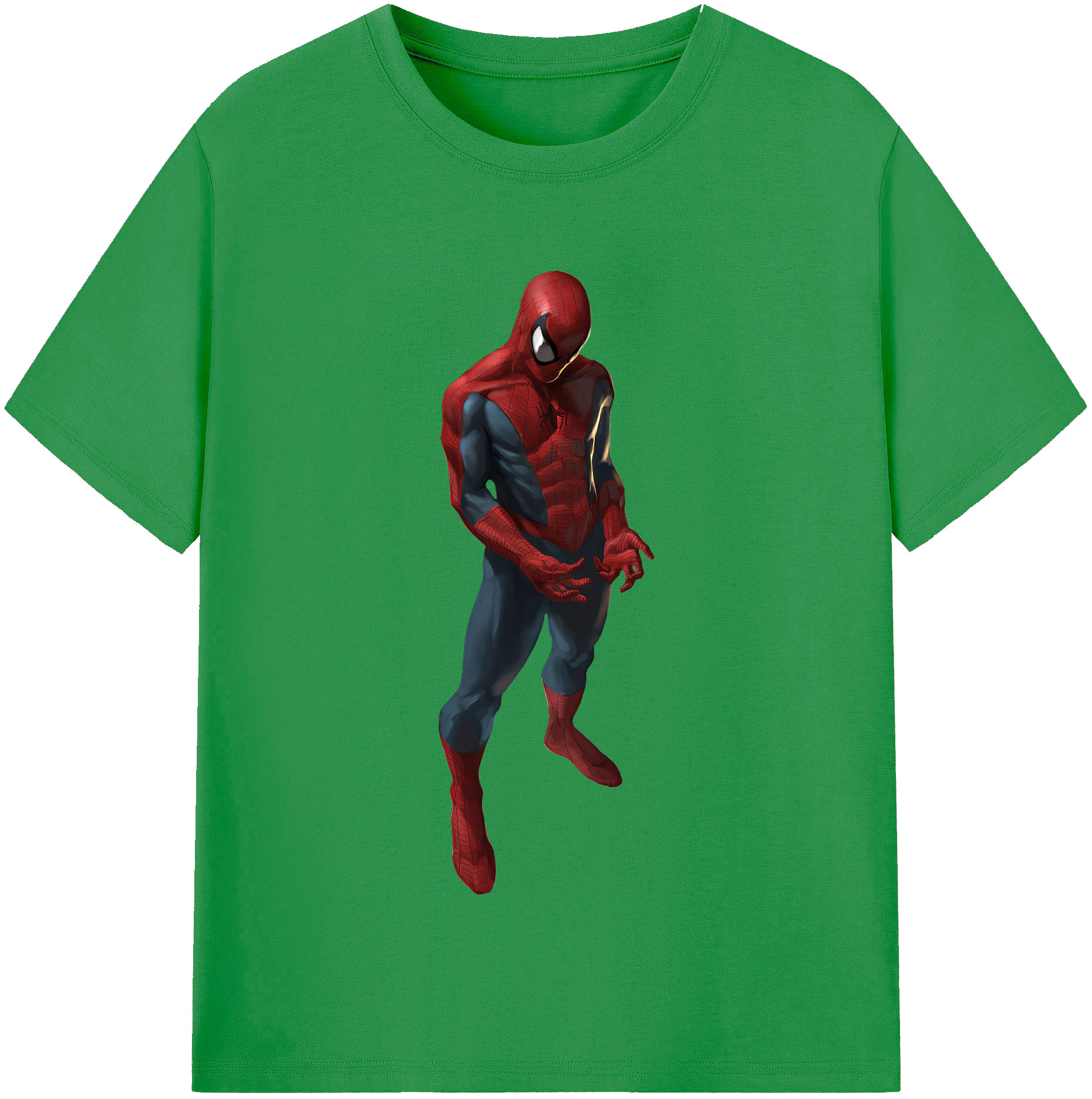 （画像用） Spider Man スパイダーマン レディースカジュアルプリントTシャツ（綿100％）