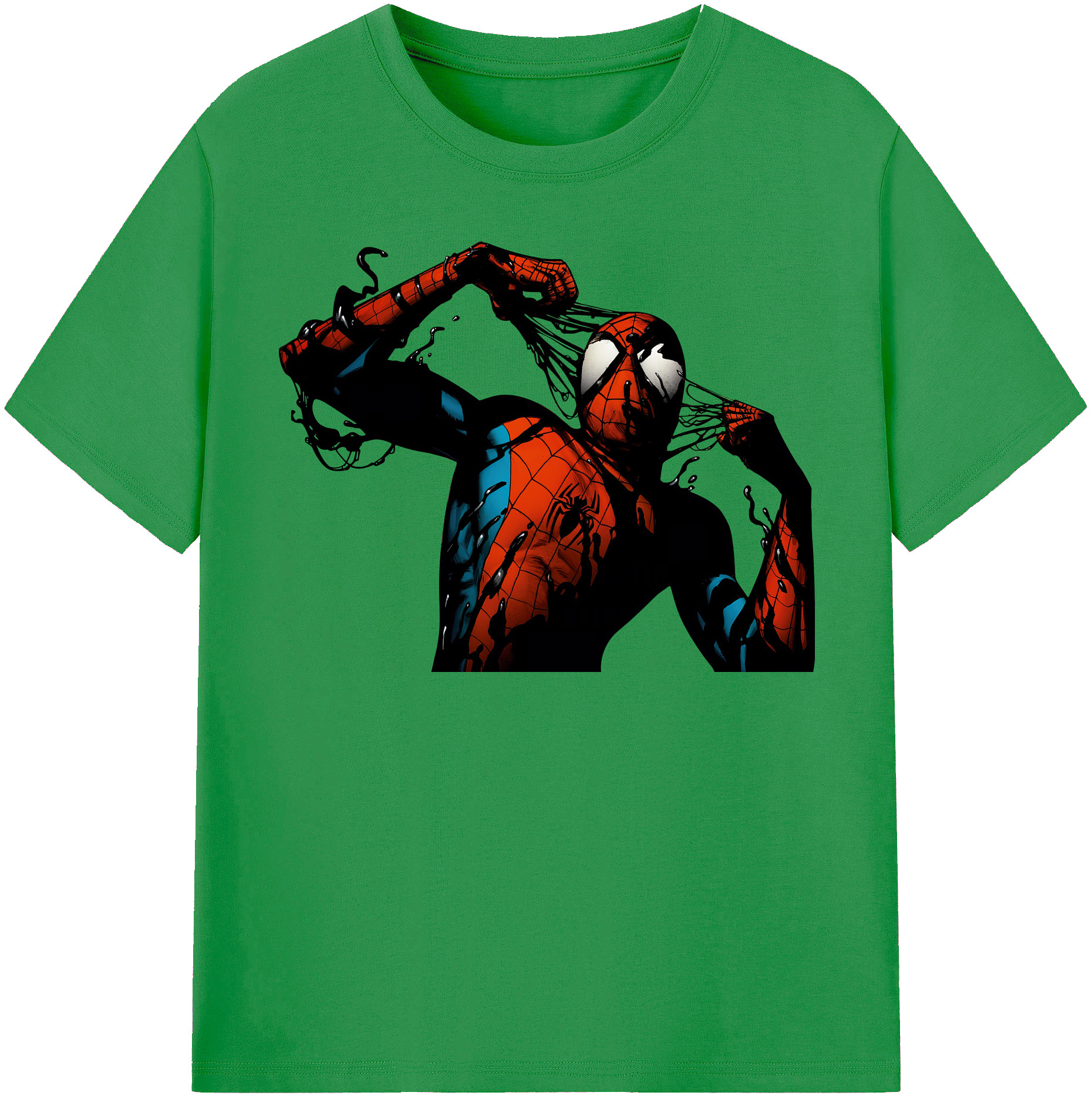 Spider Man スパイダーマン レディースカジュアルプリントTシャツ（綿100％）