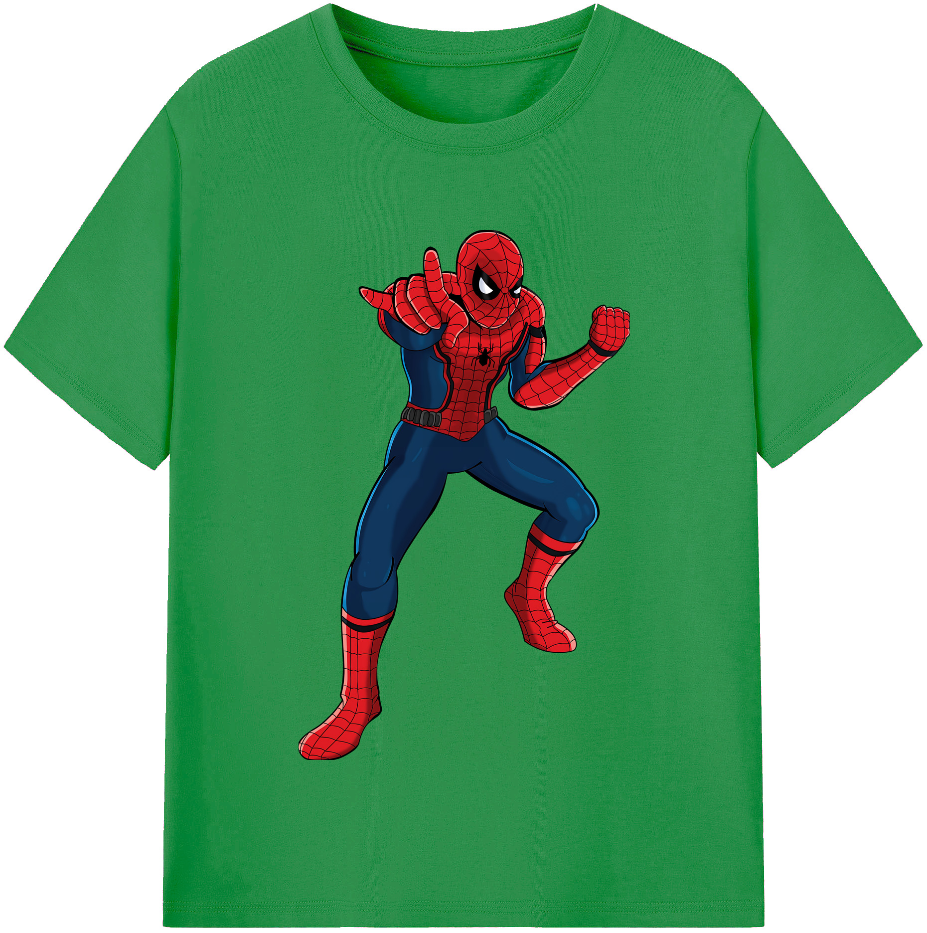 （画像用） Spider Man スパイダーマン レディースカジュアルプリントTシャツ（綿100％）