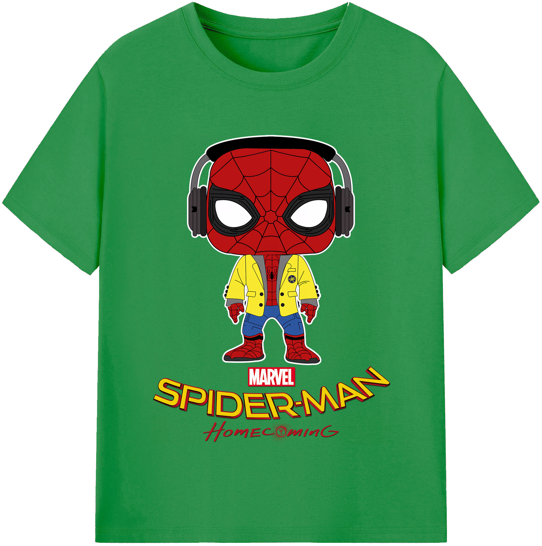 （画像用） Spider Man スパイダーマン レディースカジュアルプリントTシャツ（綿100％）