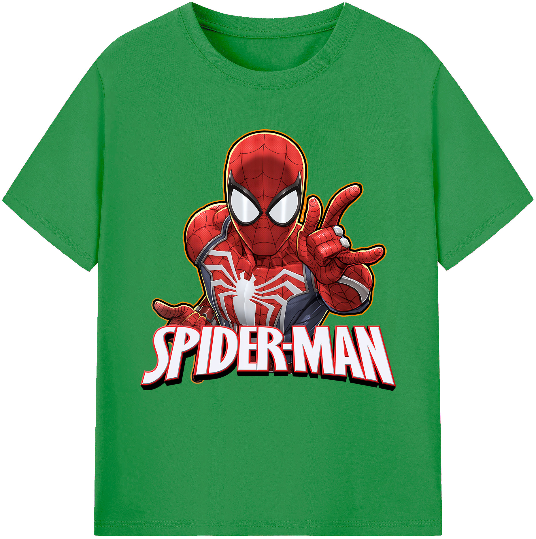 （画像用） Spider Man スパイダーマン レディースカジュアルプリントTシャツ（綿100％）
