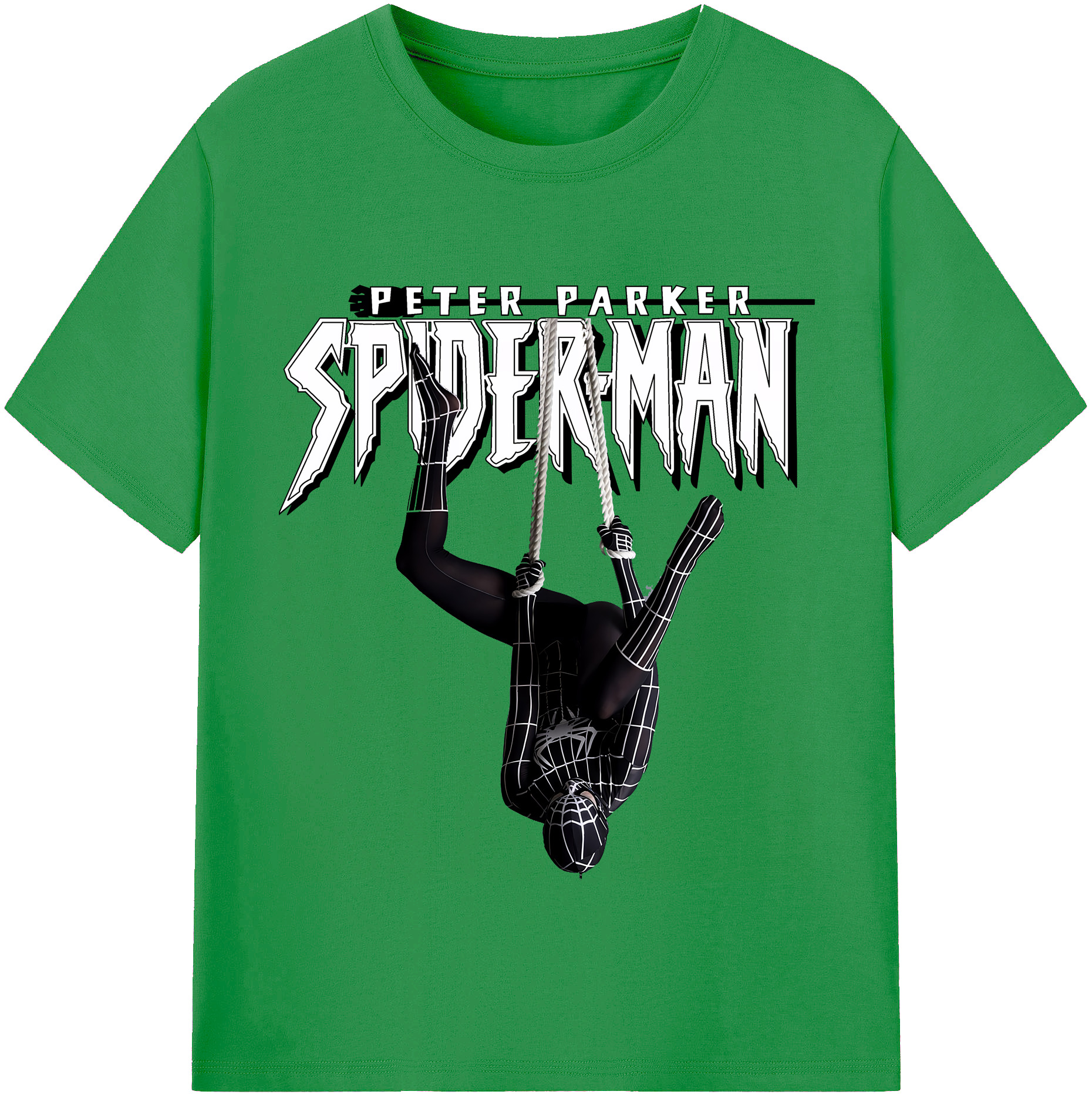 （画像用） Spider Man スパイダーマン レディースカジュアルプリントTシャツ（綿100％）