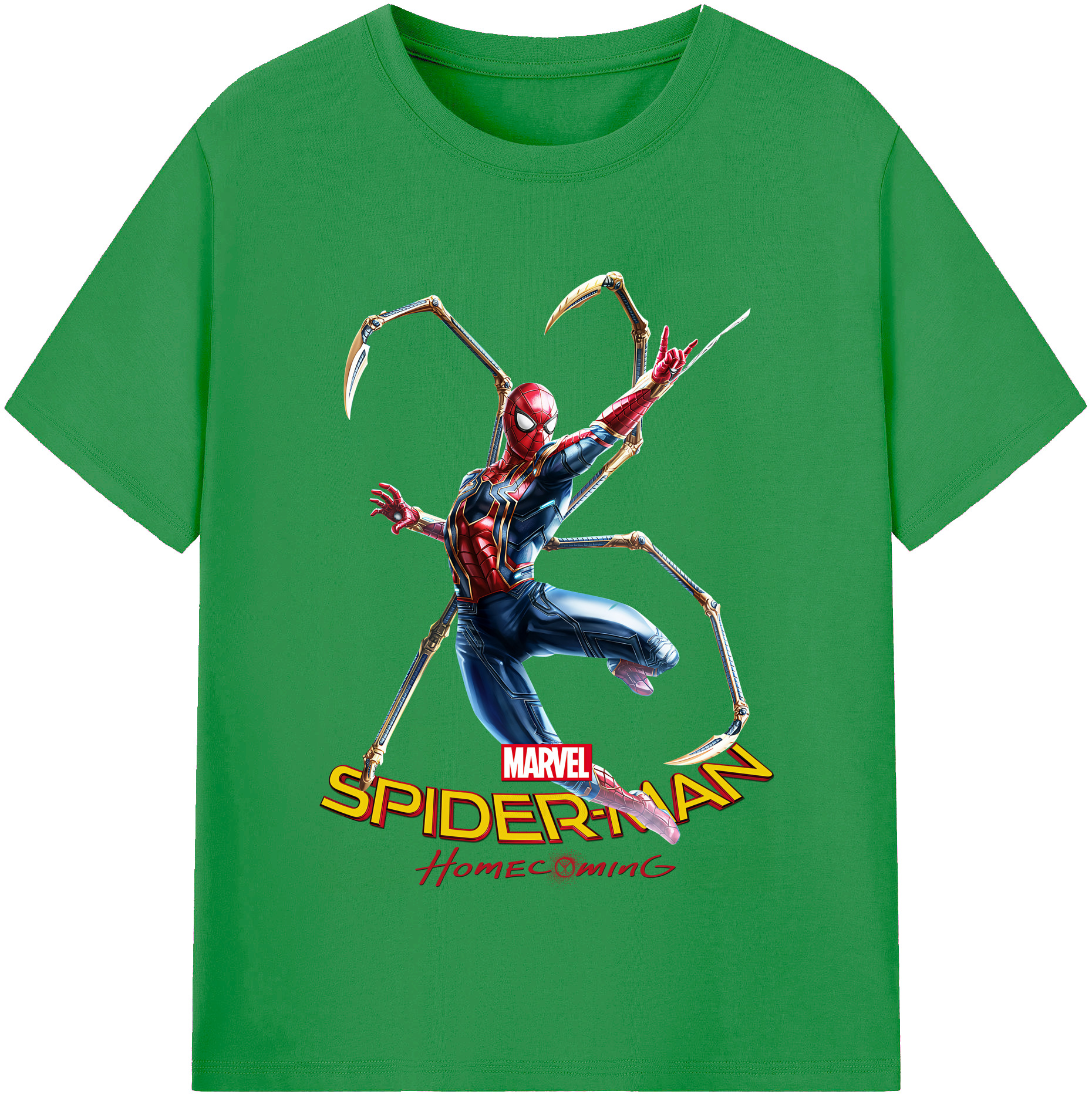 （画像用） Spider Man スパイダーマン レディースカジュアルプリントTシャツ（綿100％）