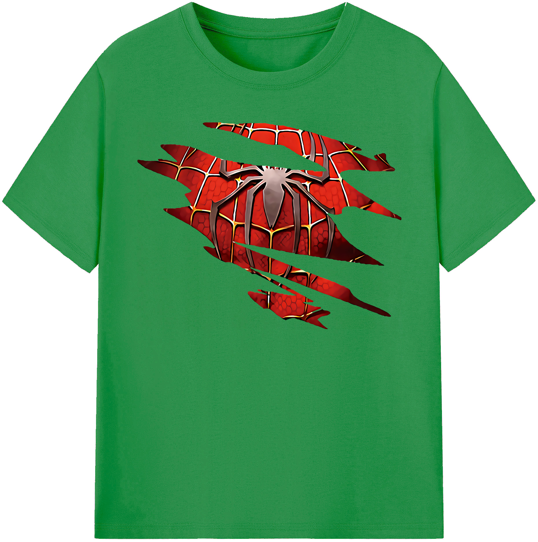 （画像用） Spider Man スパイダーマン レディースカジュアルプリントTシャツ（綿100％）