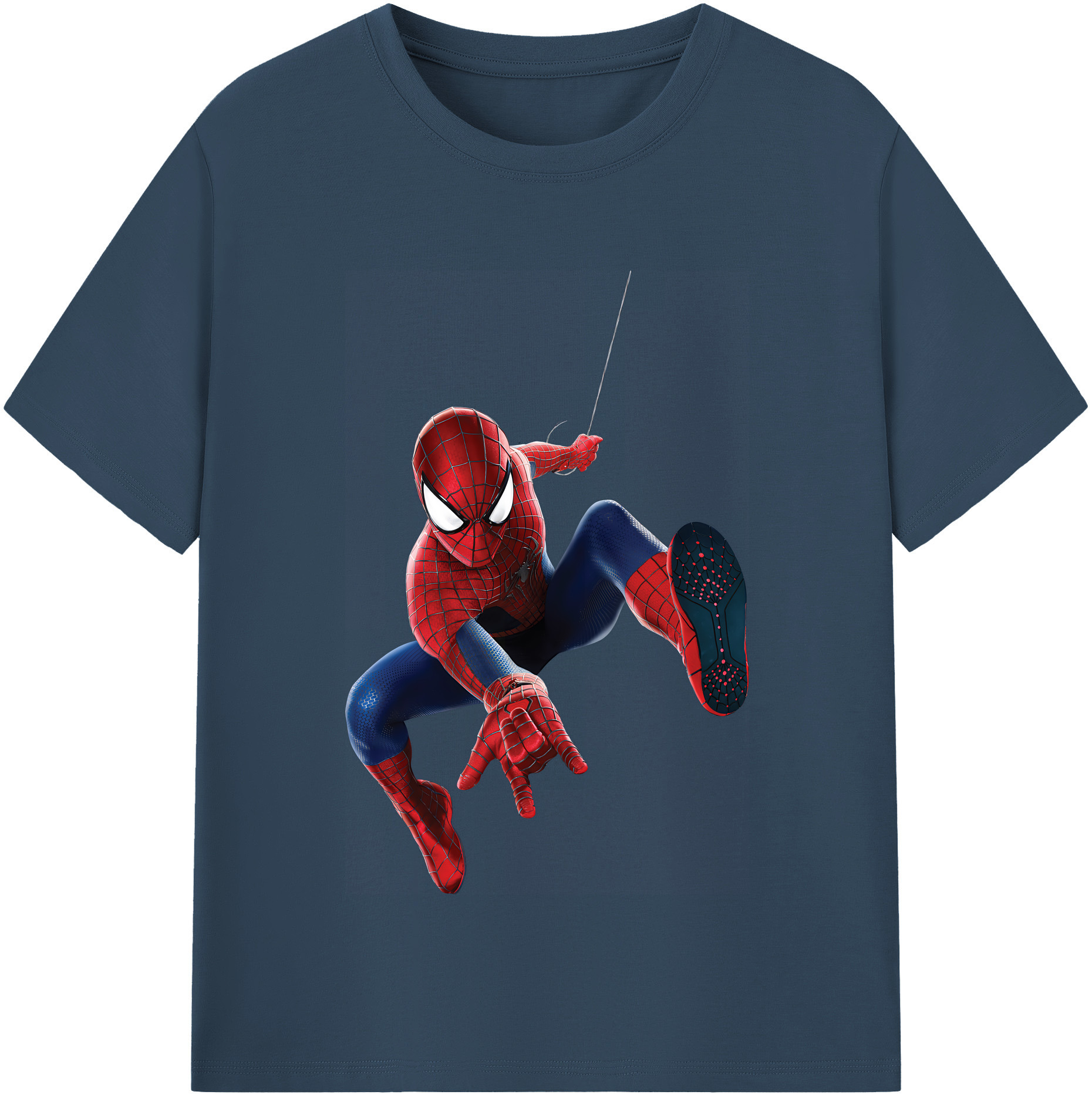 （画像用） Spider Man スパイダーマン レディースカジュアルプリントTシャツ（綿100％）