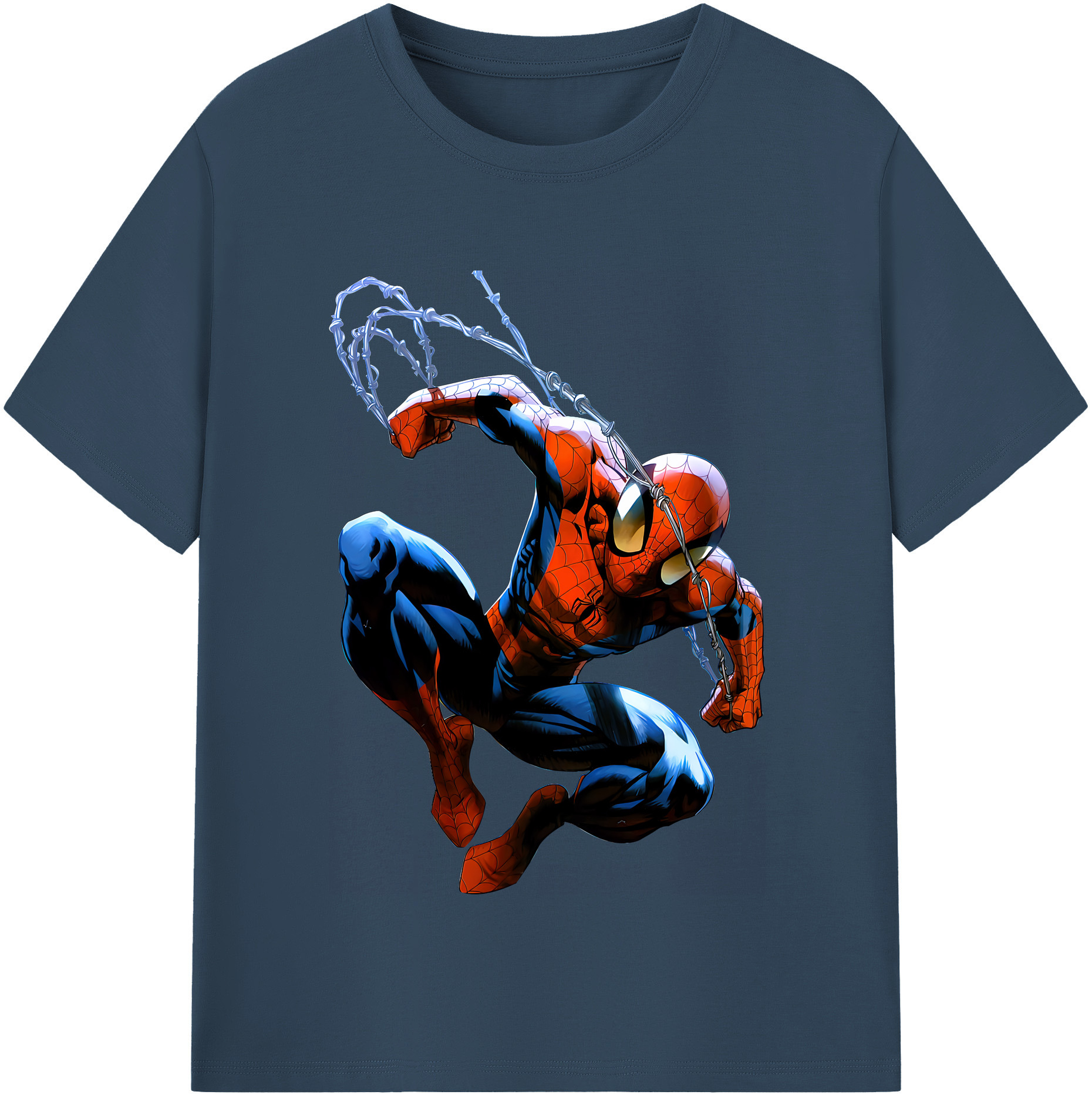 （画像用） Spider Man スパイダーマン レディースカジュアルプリントTシャツ（綿100％）