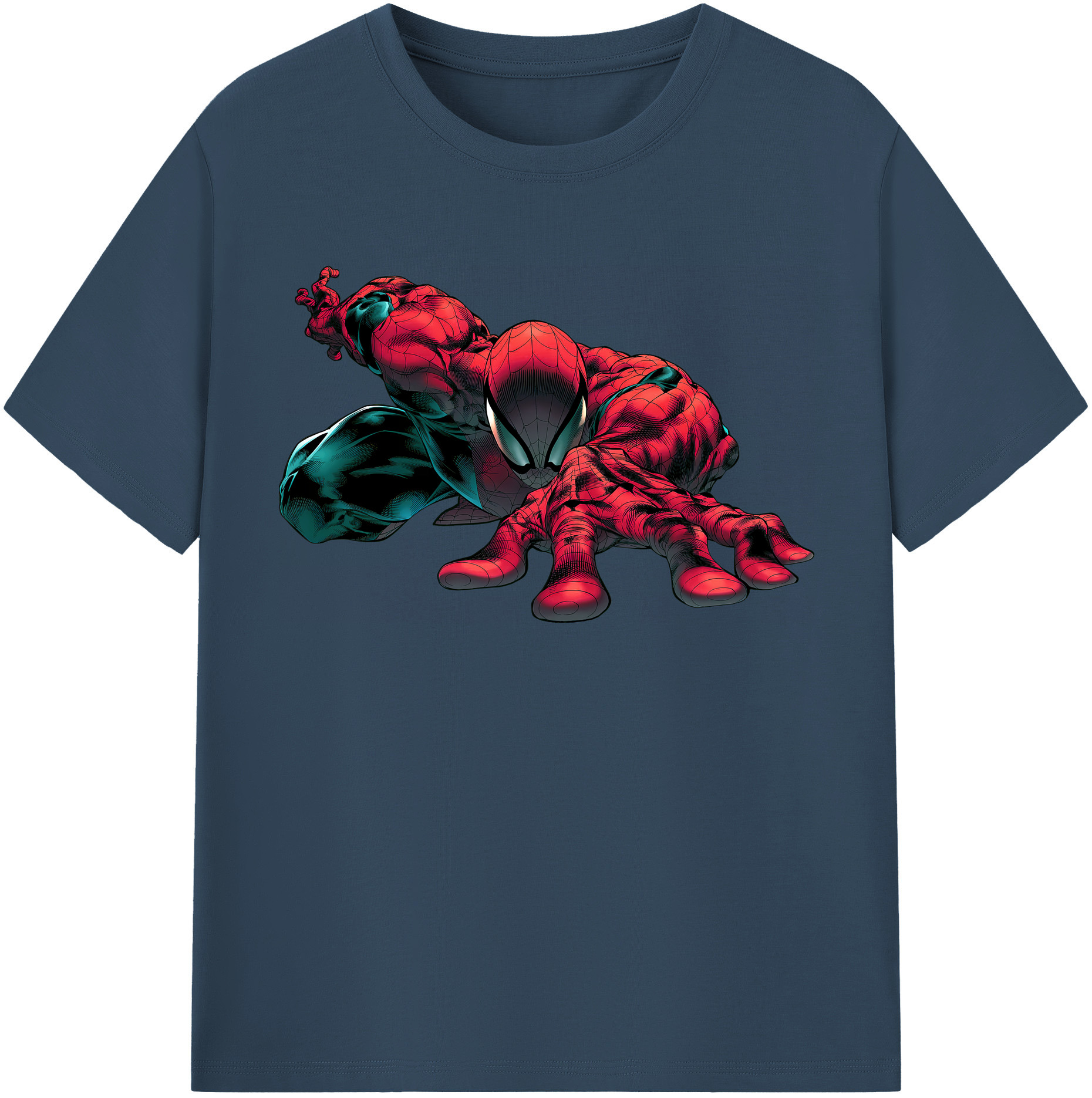 （画像用） Spider Man スパイダーマン レディースカジュアルプリントTシャツ（綿100％）