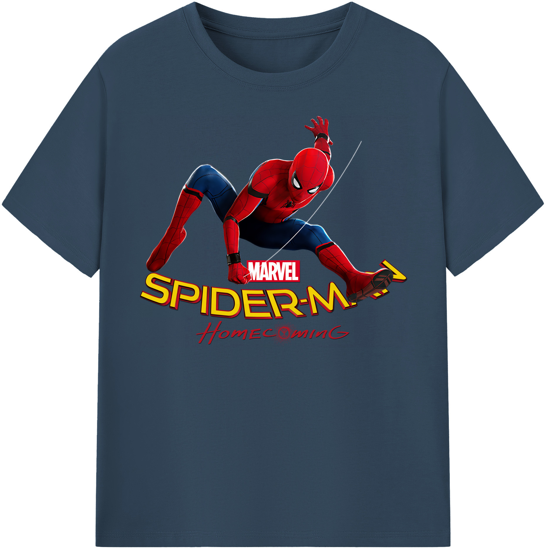 Spider Man スパイダーマン レディースカジュアルプリントTシャツ（綿100％）