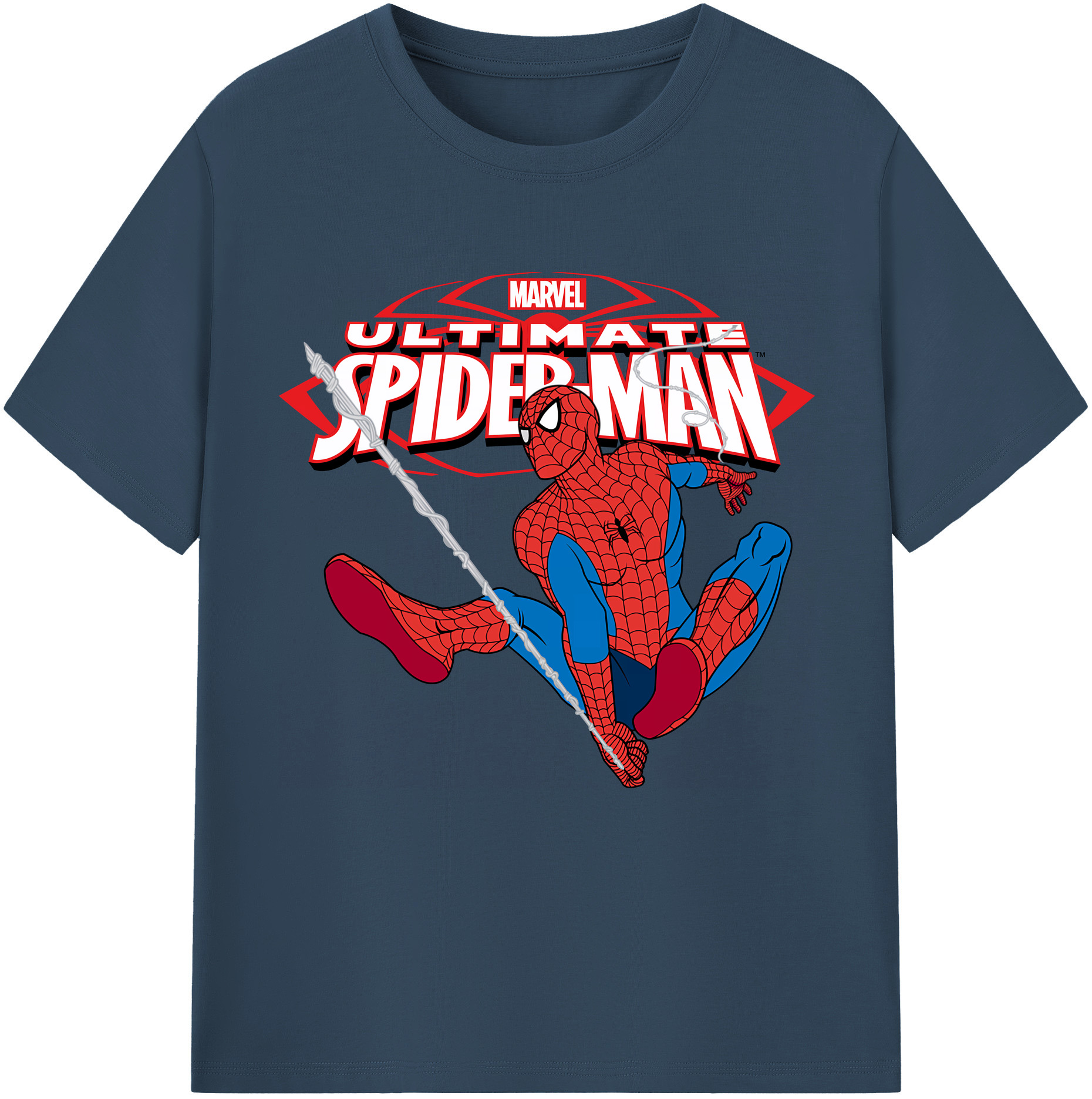 （画像用） Spider Man スパイダーマン レディースカジュアルプリントTシャツ（綿100％）