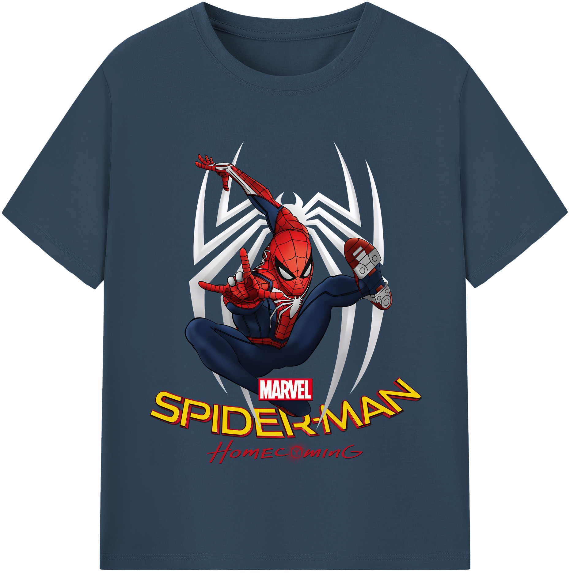 （画像用） Spider Man スパイダーマン レディースカジュアルプリントTシャツ（綿100％）