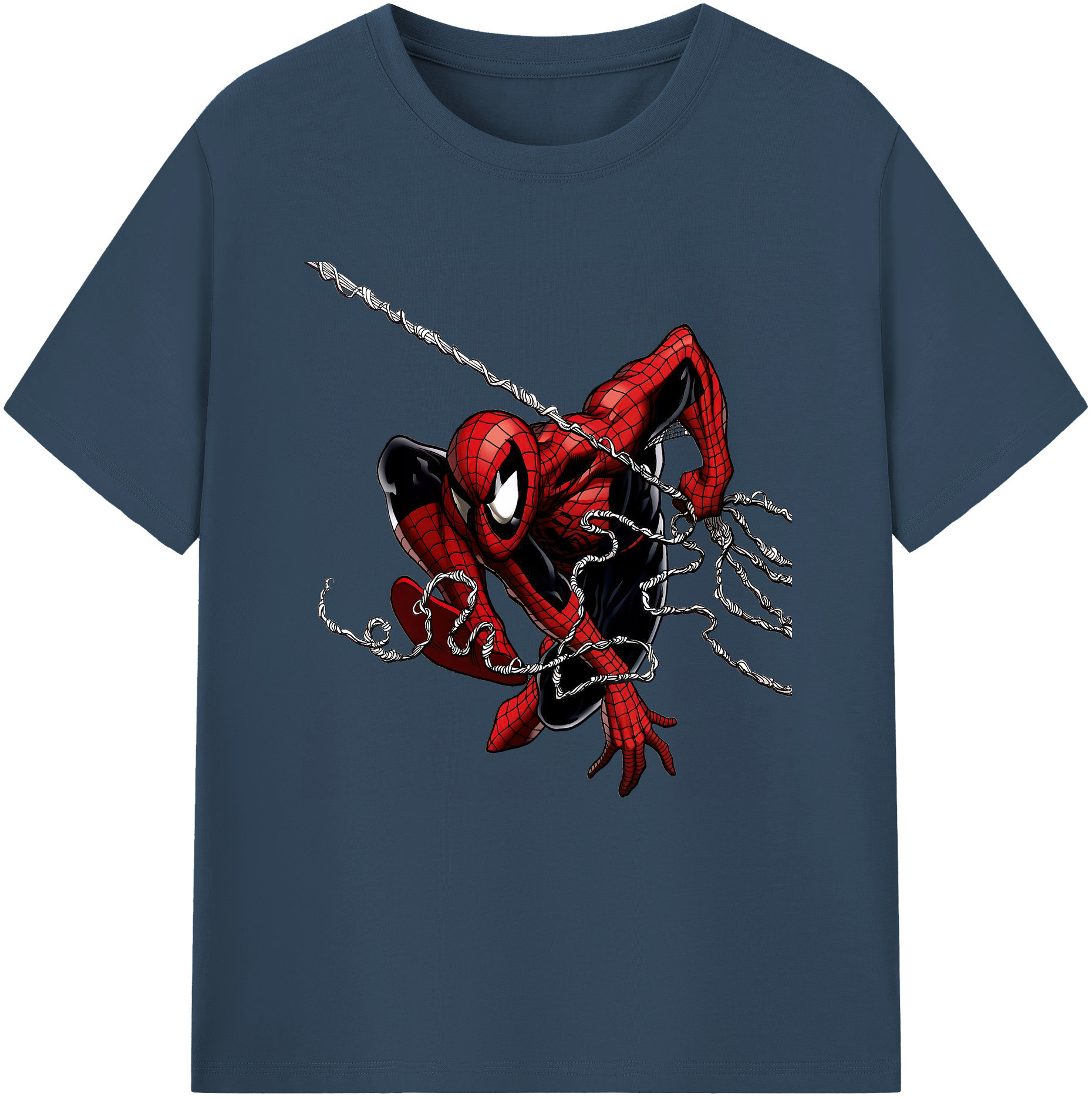 （画像用） Spider Man スパイダーマン レディースカジュアルプリントTシャツ（綿100％）
