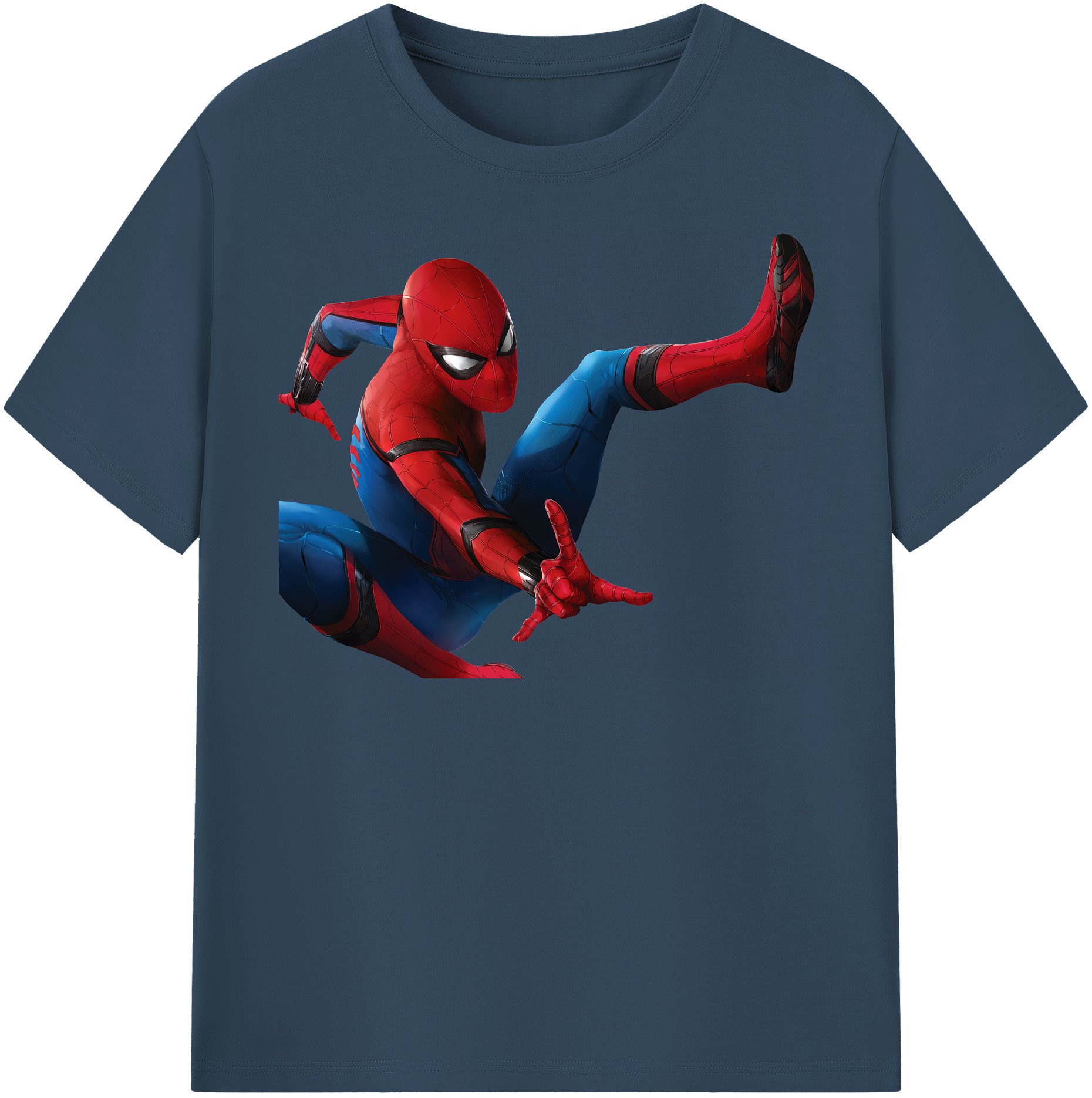 （画像用） Spider Man スパイダーマン レディースカジュアルプリントTシャツ（綿100％）
