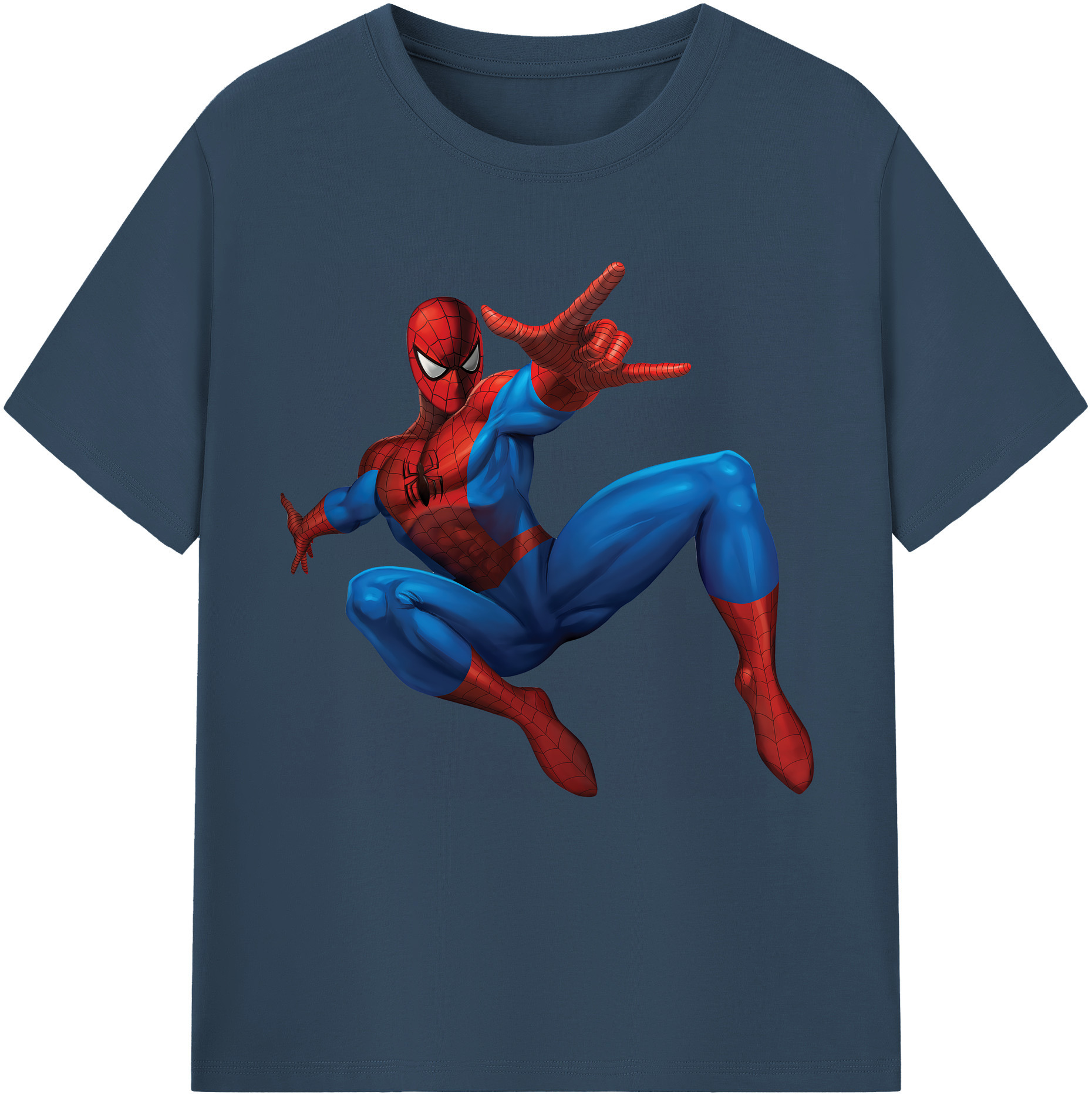（画像用） Spider Man スパイダーマン レディースカジュアルプリントTシャツ（綿100％）