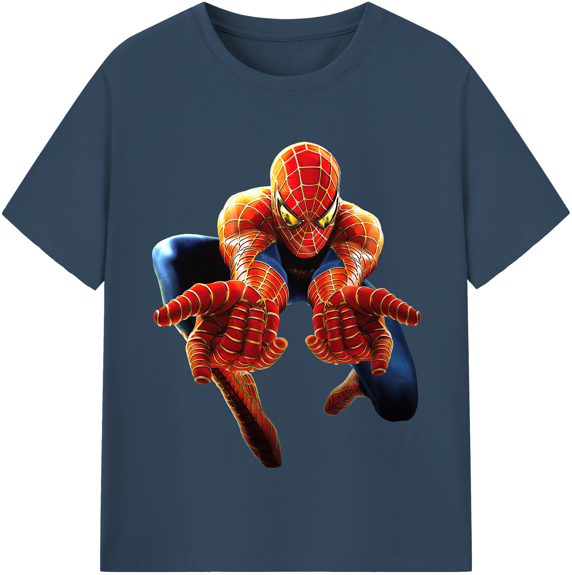 （画像用） Spider Man スパイダーマン レディースカジュアルプリントTシャツ（綿100％）