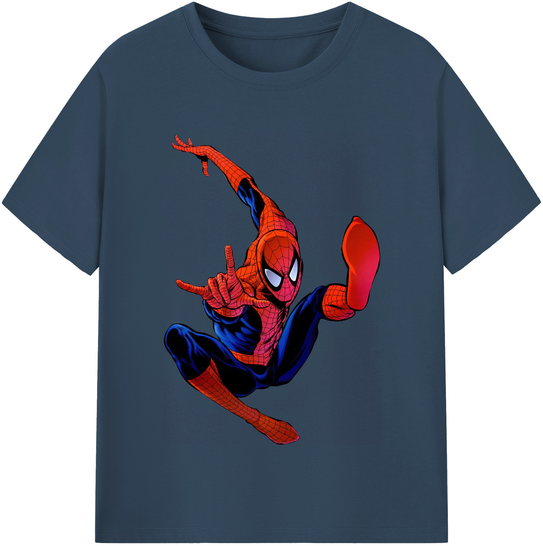 （画像用） Spider Man スパイダーマン レディースカジュアルプリントTシャツ（綿100％）
