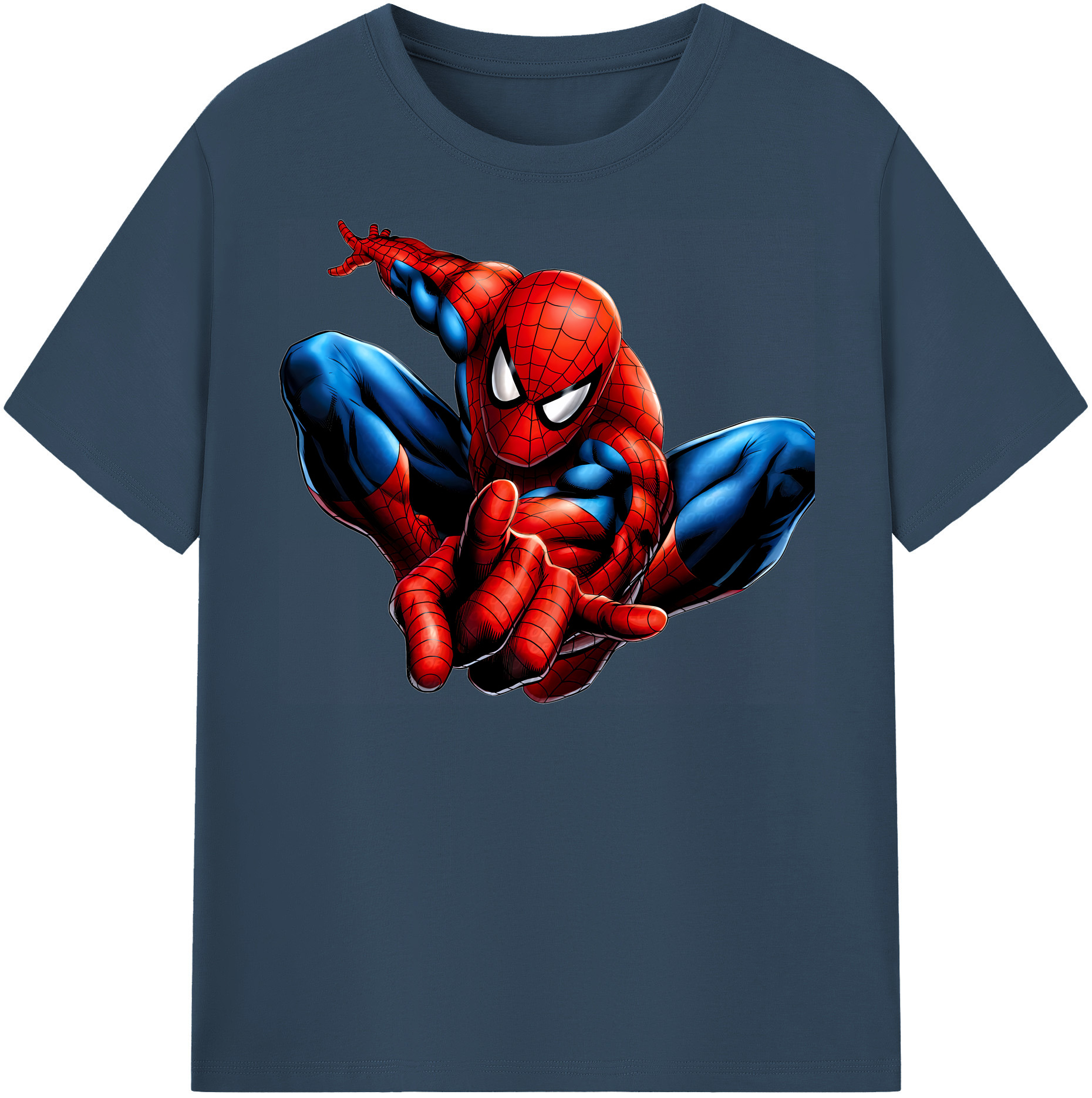 （画像用） Spider Man スパイダーマン レディースカジュアルプリントTシャツ（綿100％）