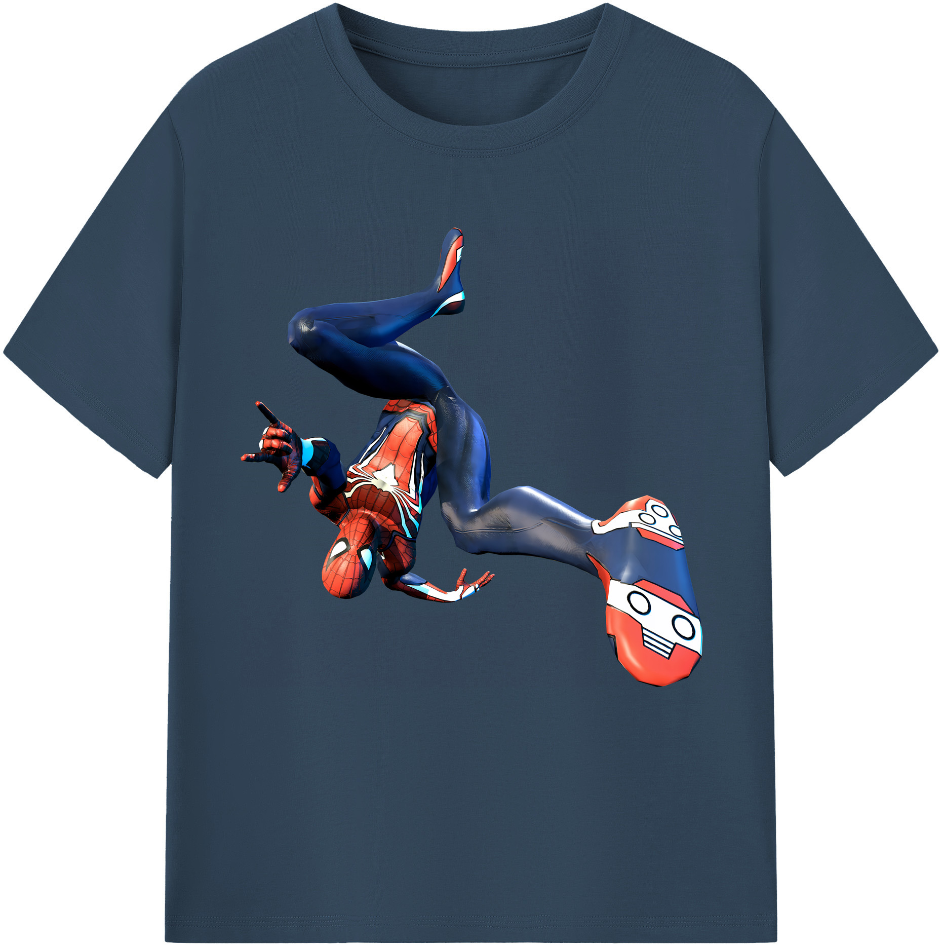 （画像用） Spider Man スパイダーマン レディースカジュアルプリントTシャツ（綿100％）