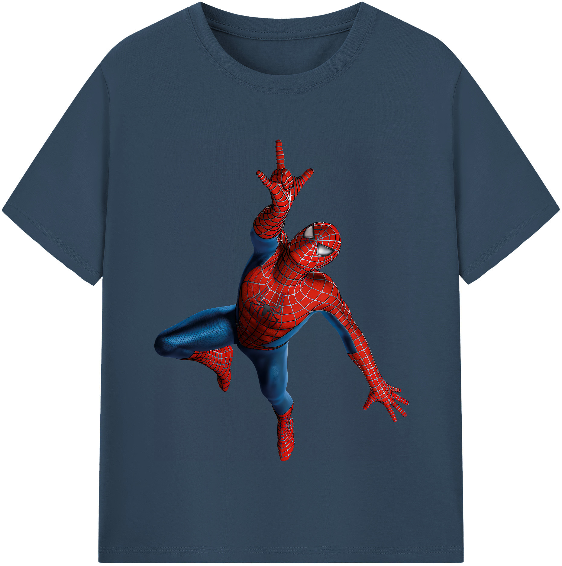 （画像用） Spider Man スパイダーマン レディースカジュアルプリントTシャツ（綿100％）