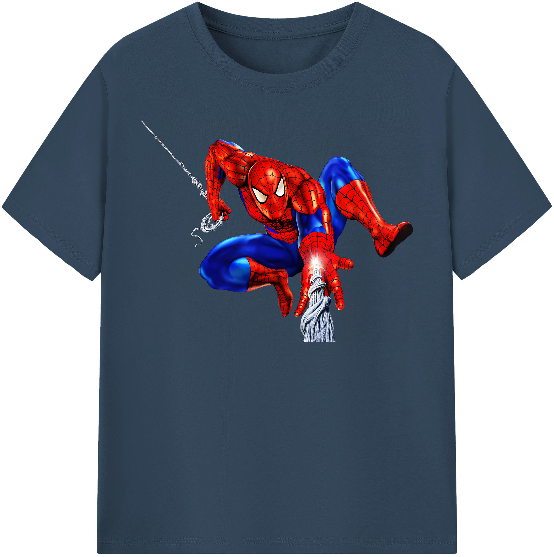 （画像用） Spider Man スパイダーマン レディースカジュアルプリントTシャツ（綿100％）