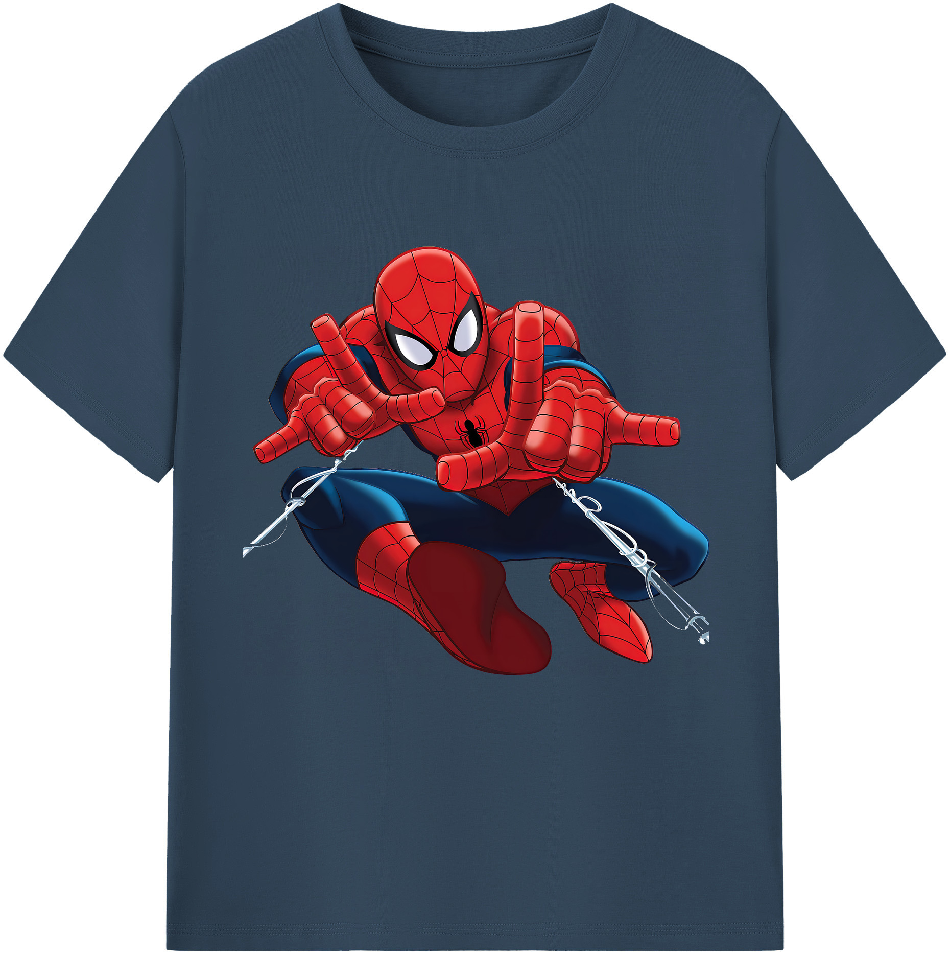 （画像用） Spider Man スパイダーマン レディースカジュアルプリントTシャツ（綿100％）