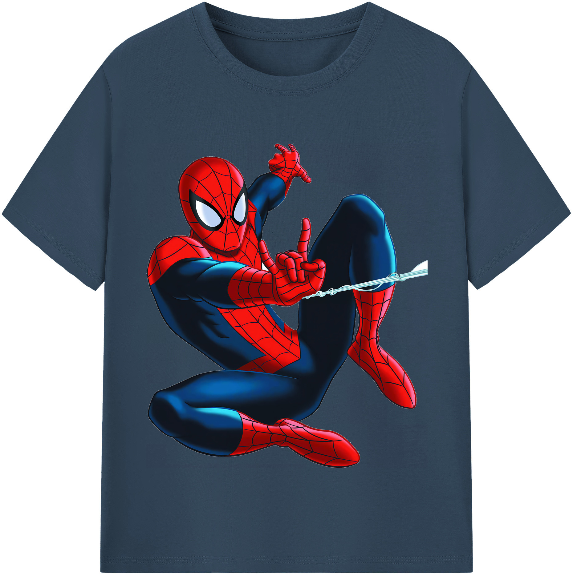 （画像用） Spider Man スパイダーマン レディースカジュアルプリントTシャツ（綿100％）