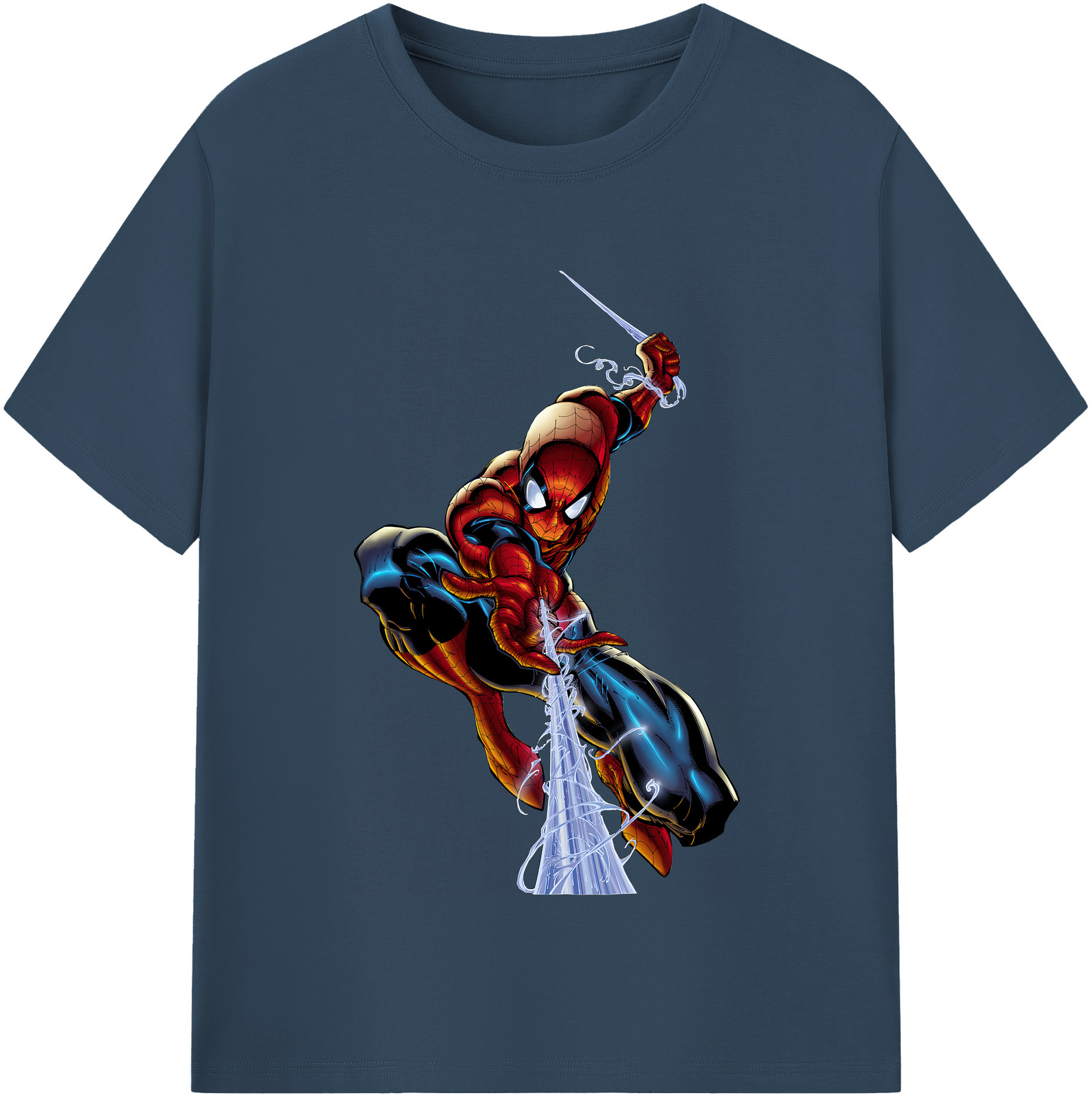 （画像用） Spider Man スパイダーマン レディースカジュアルプリントTシャツ（綿100％）