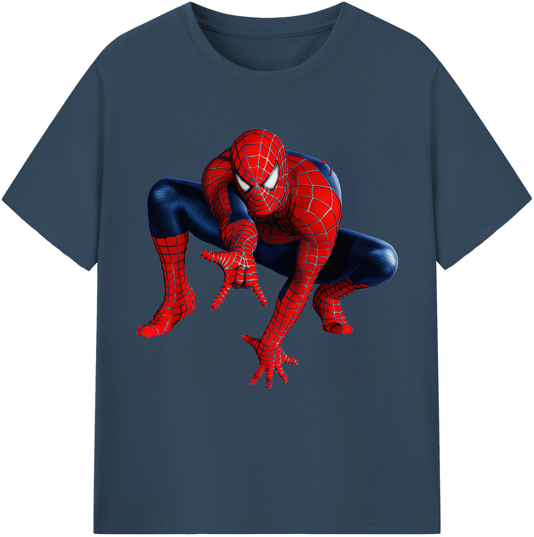 （画像用） Spider Man スパイダーマン レディースカジュアルプリントTシャツ（綿100％）