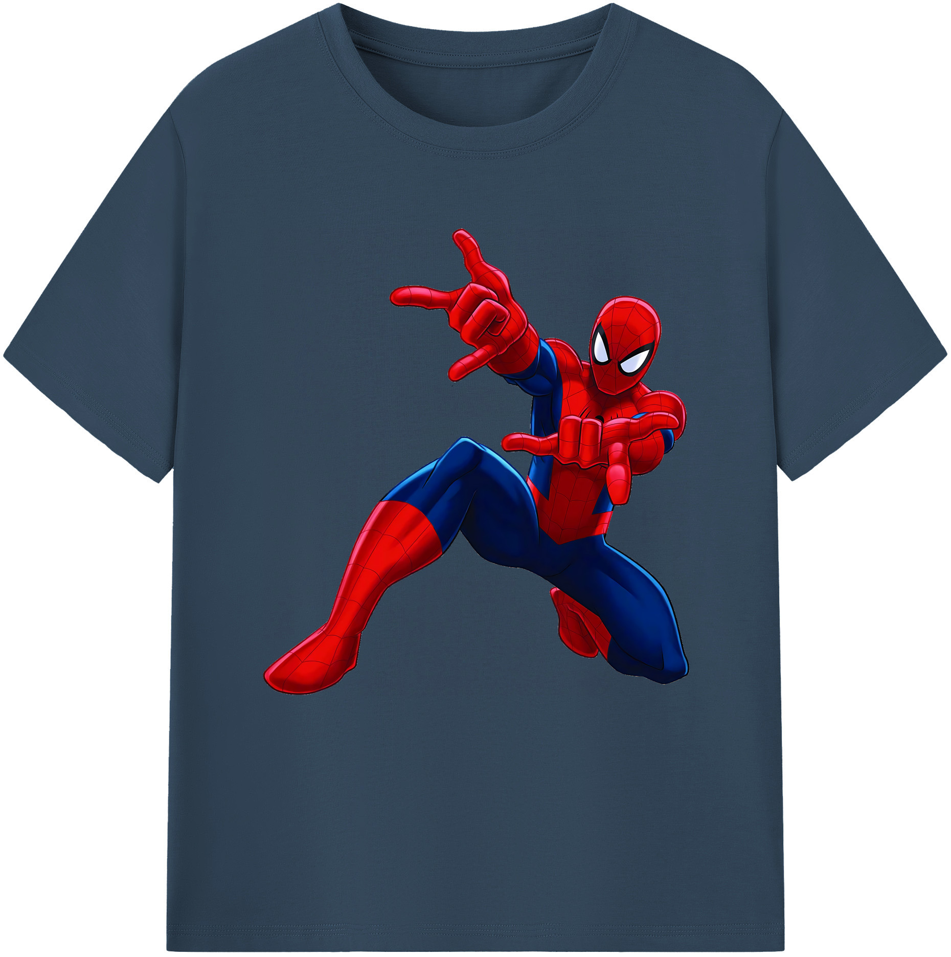 （画像用） Spider Man スパイダーマン レディースカジュアルプリントTシャツ（綿100％）