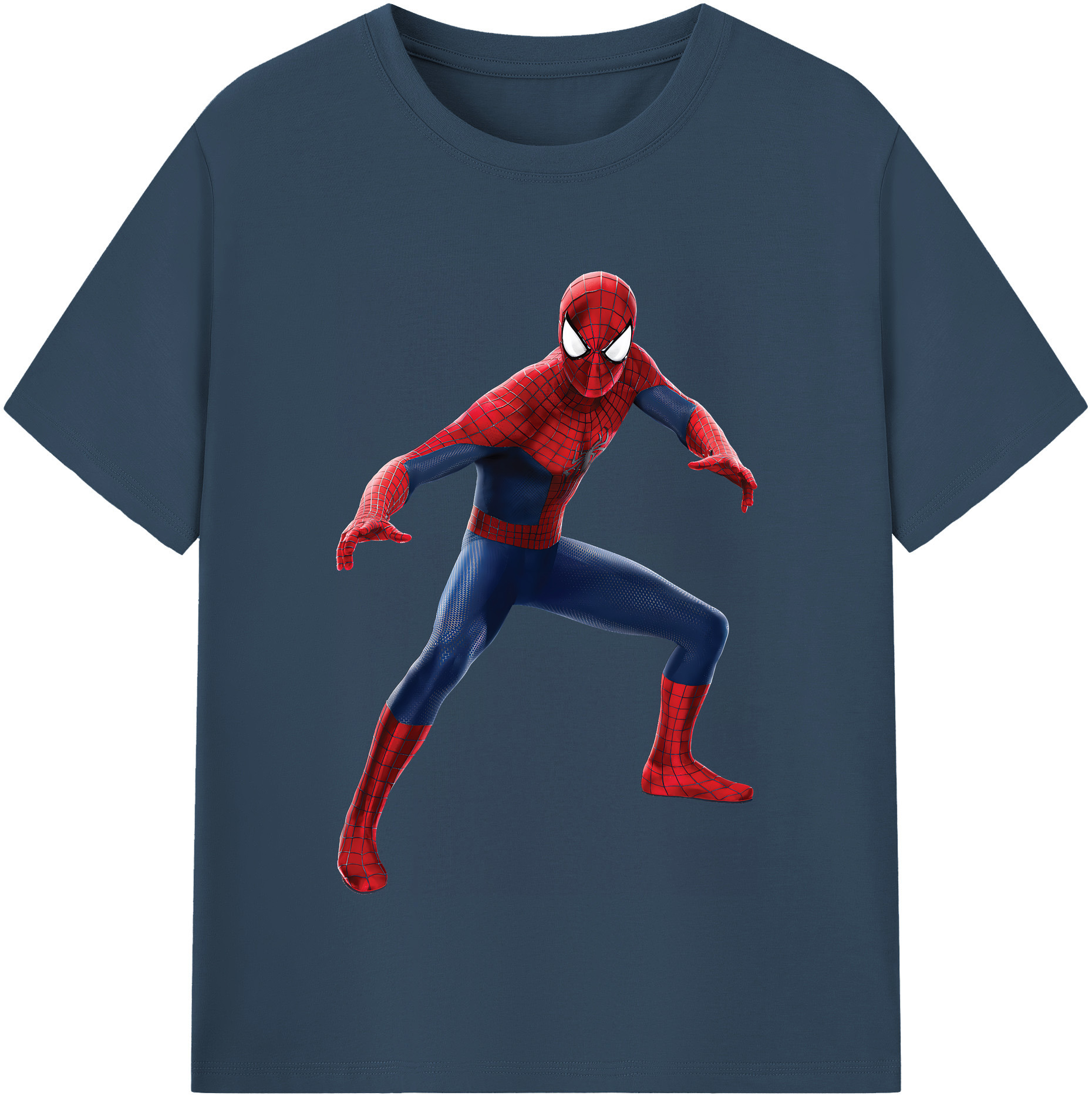 （画像用） Spider Man スパイダーマン レディースカジュアルプリントTシャツ（綿100％）