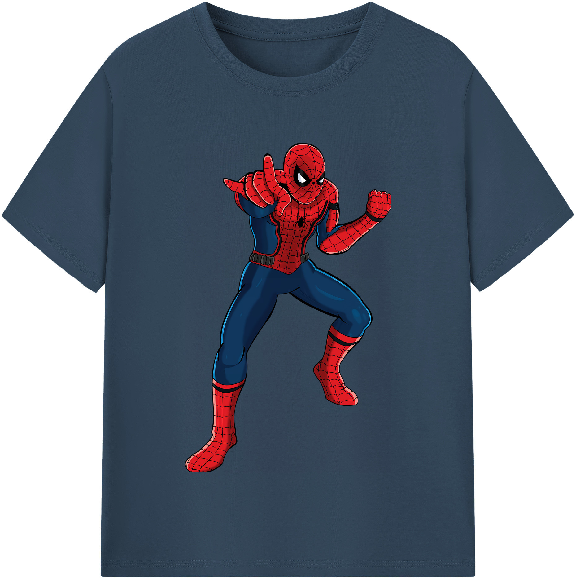 （画像用） Spider Man スパイダーマン レディースカジュアルプリントTシャツ（綿100％）