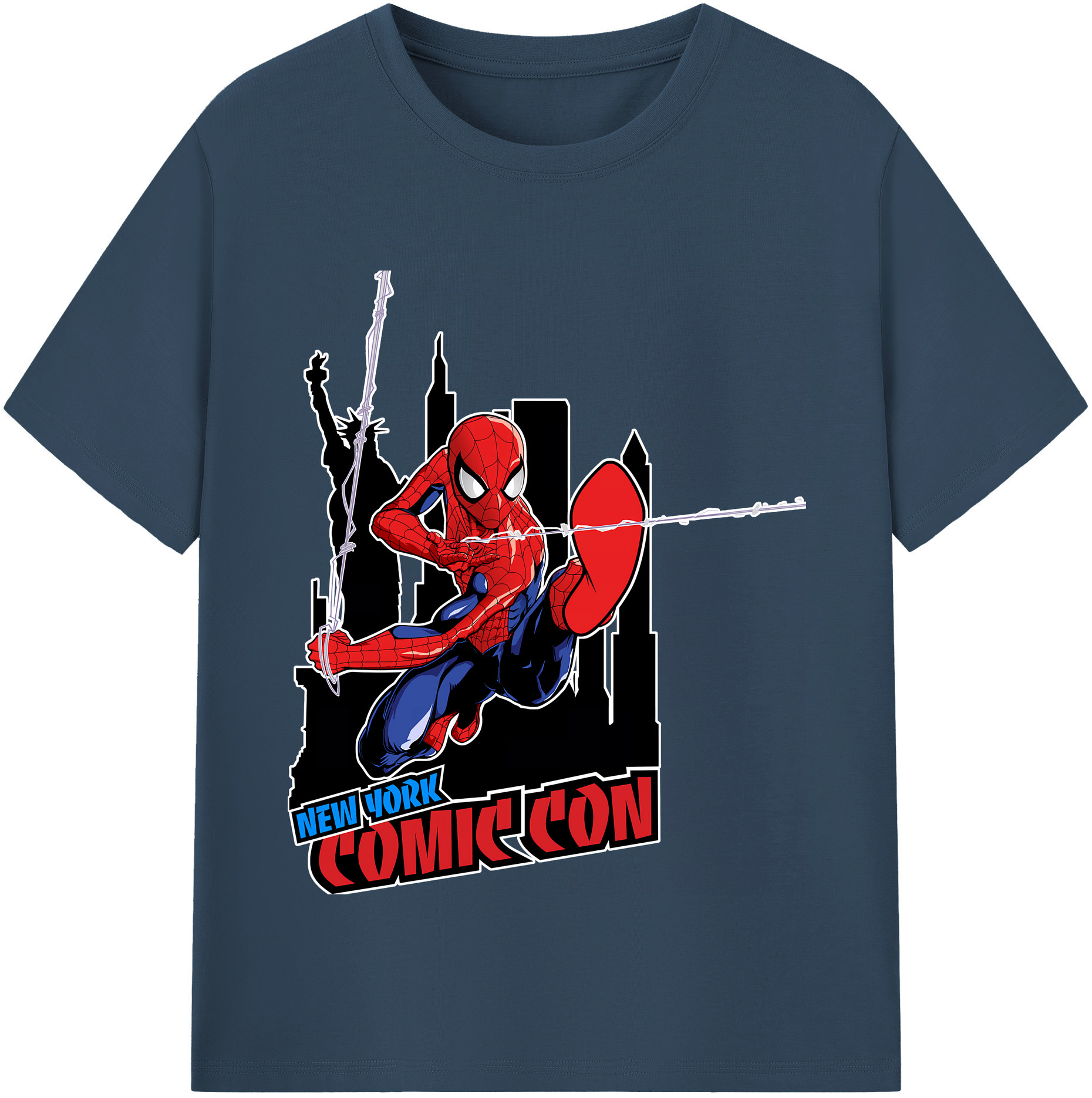 （画像用） Spider Man スパイダーマン レディースカジュアルプリントTシャツ（綿100％）